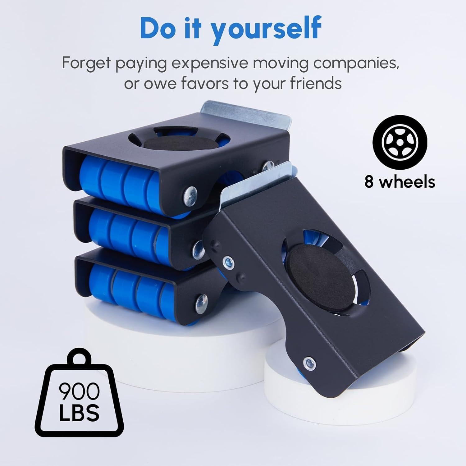 Deslizadores de Muebles DoReFaSol 700 kg con Ruedas Antideslizantes