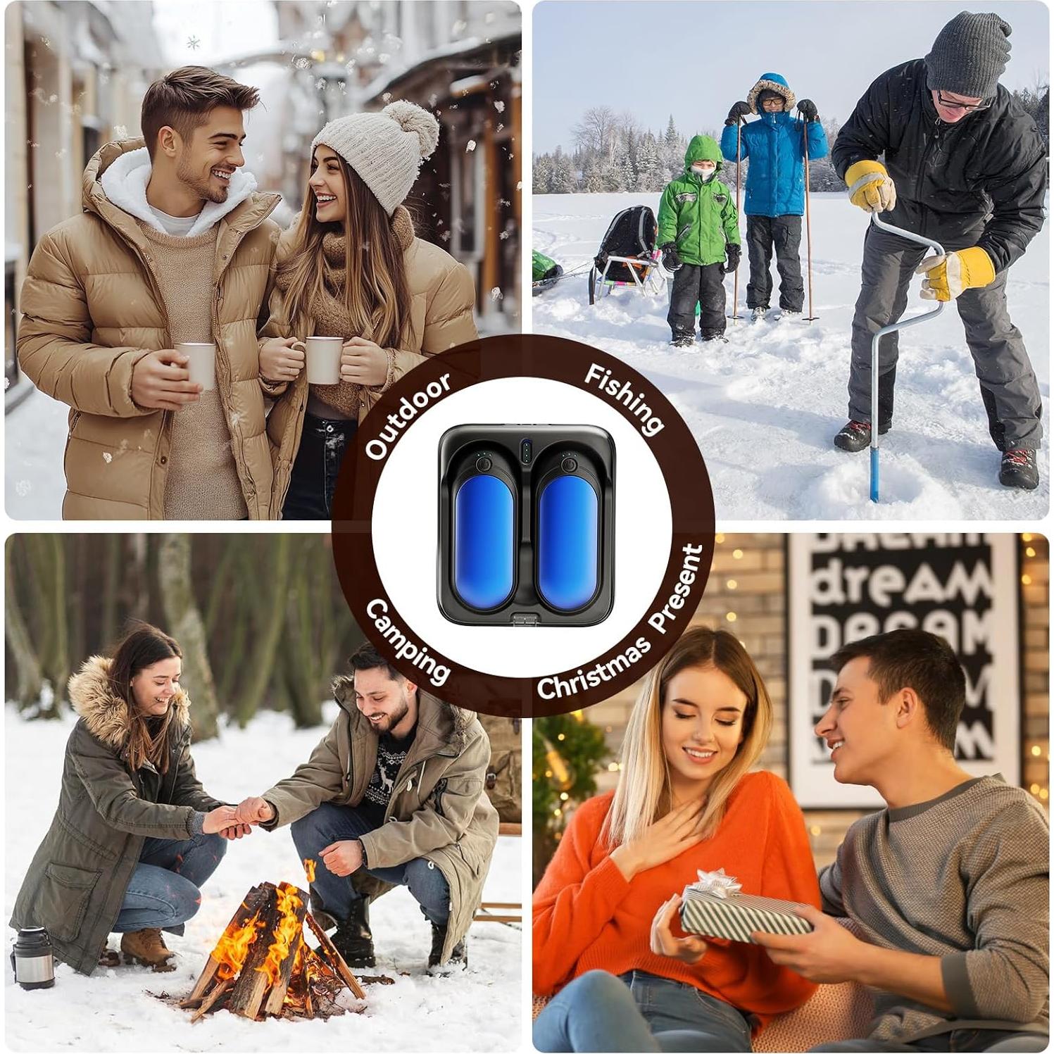 Calentadores de Manos Recargables TempBliss N6 - 10000mAh, 2 Pzs