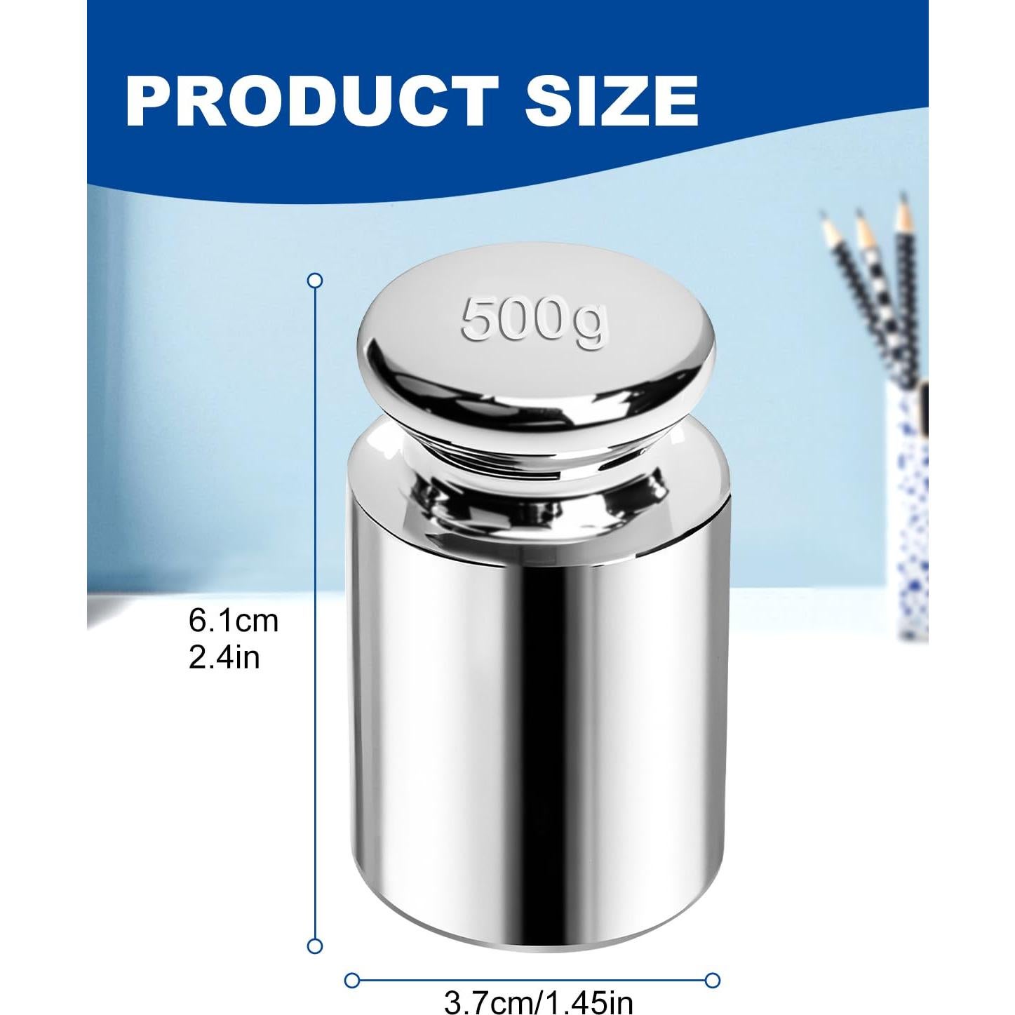 Pesas de Calibración UCEC 500g Acero Inoxidable Alta Precisión