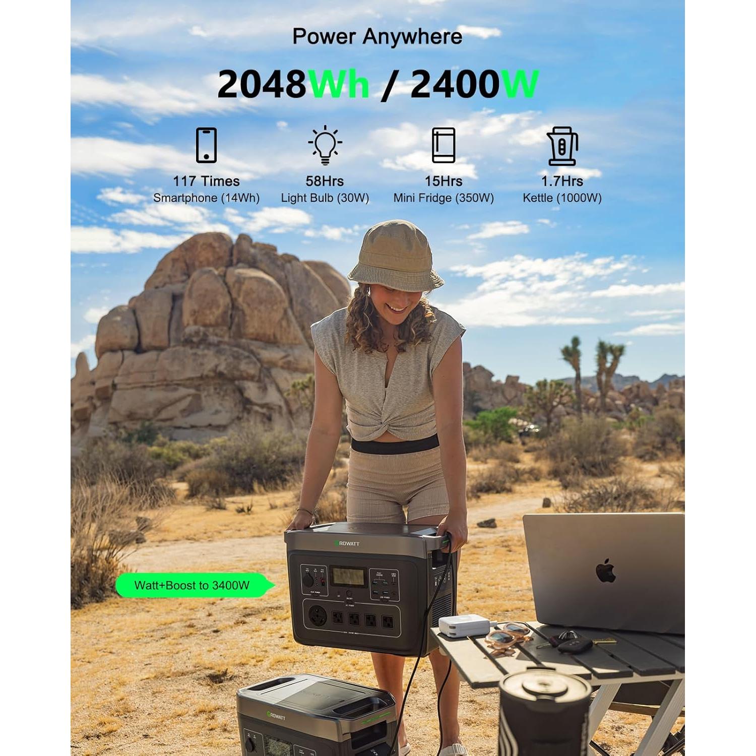 Generador Solar GROWATT INFINITY 2000 PRO 2048Wh 2400W