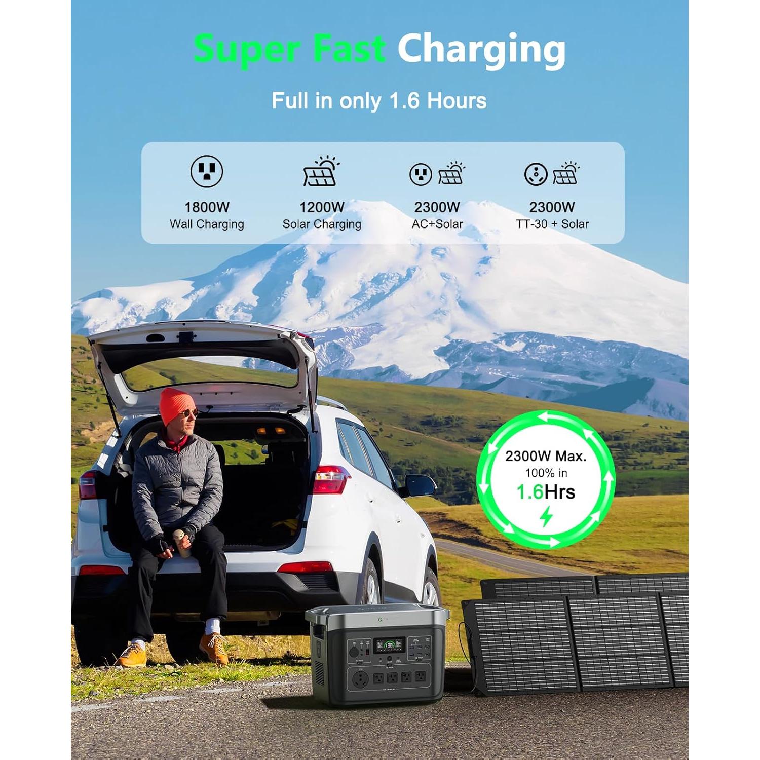 Generador Solar GROWATT INFINITY 2000 PRO 2048Wh 2400W