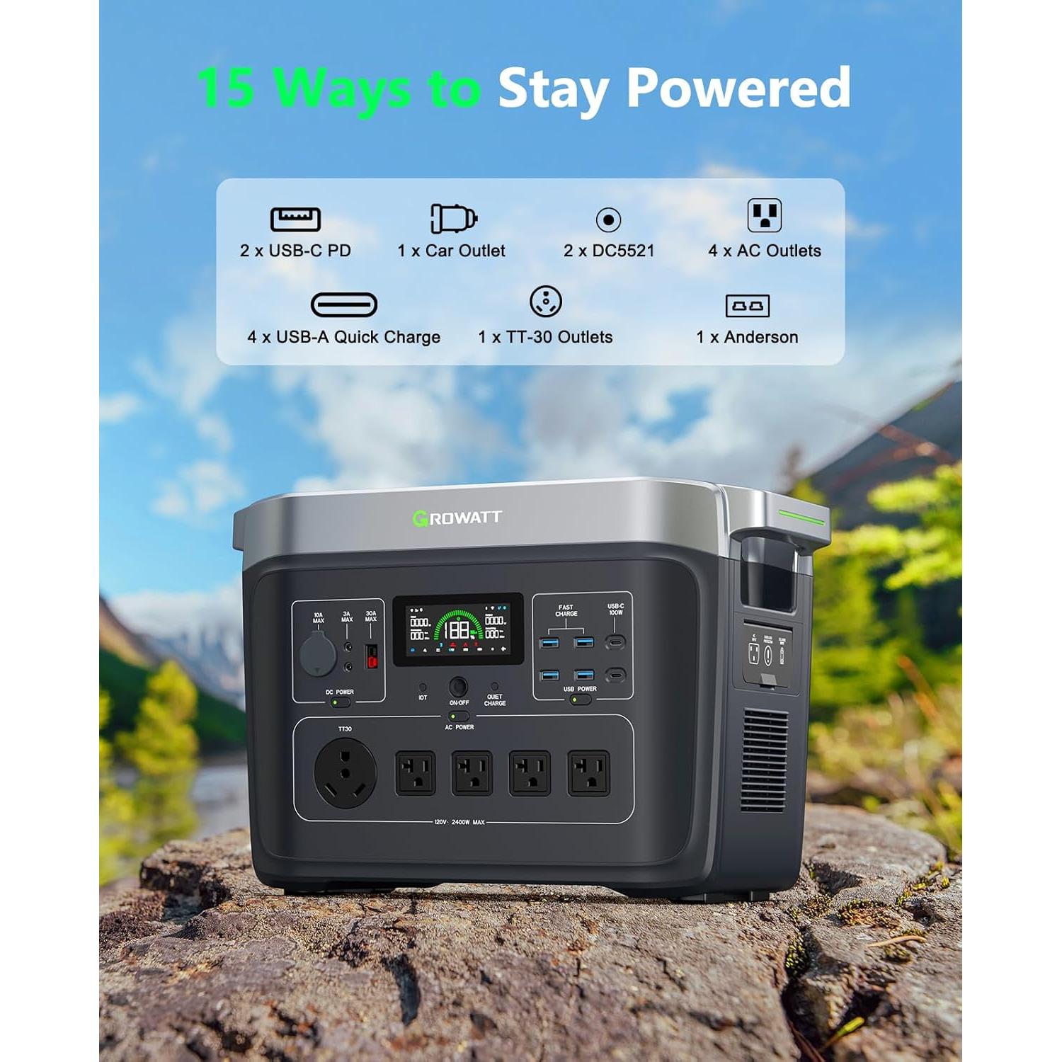 Generador Solar GROWATT INFINITY 2000 PRO 2048Wh 2400W