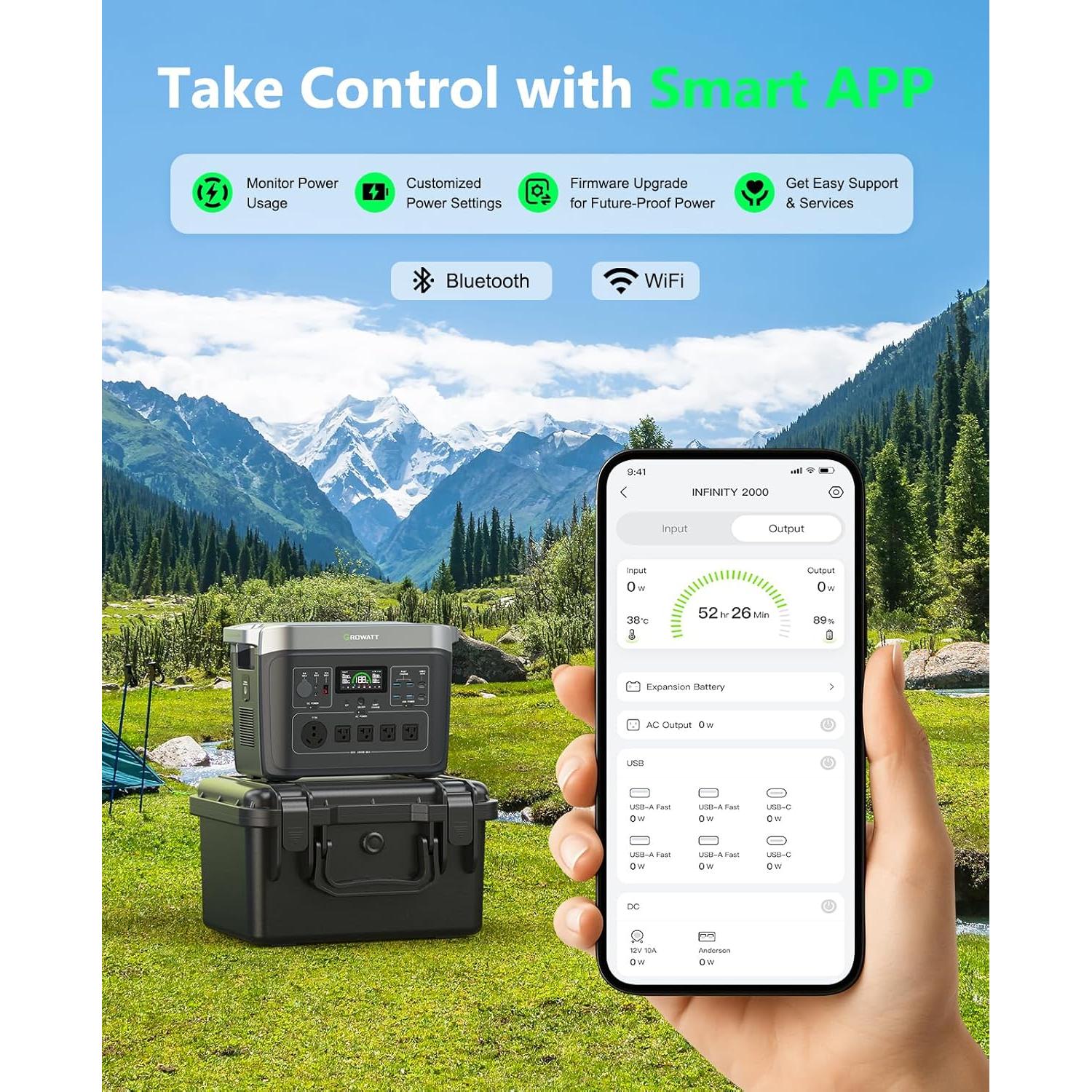 Generador Solar GROWATT INFINITY 2000 PRO 2048Wh 2400W