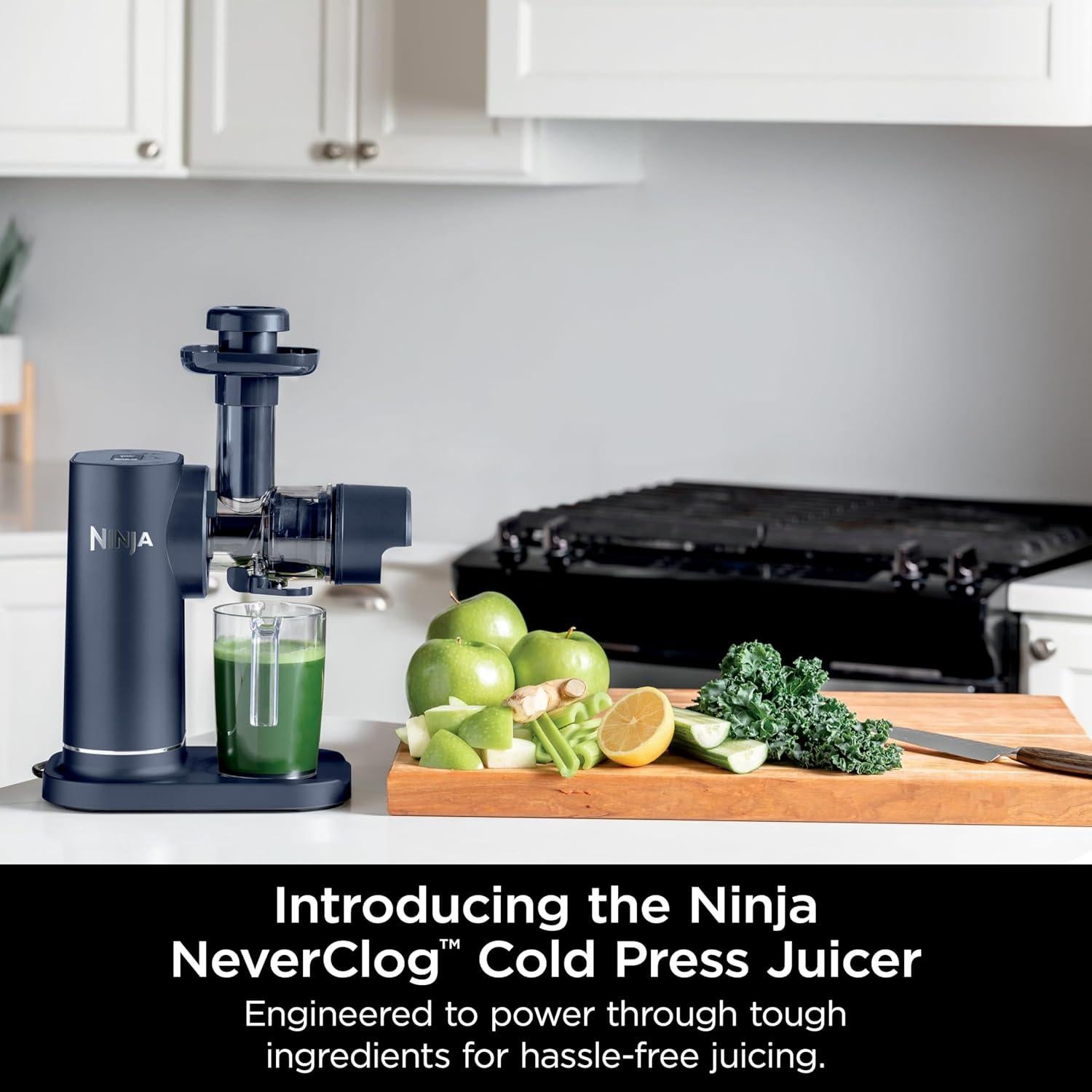 Extractor de Jugo Ninja NeverClog JC151NV, 887 ml, Control de Pulpa