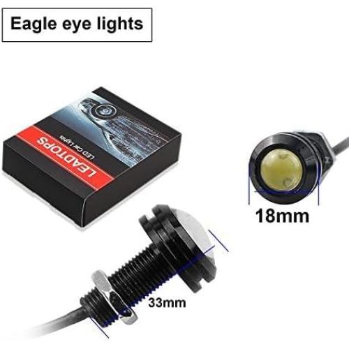Bombillas LED Ojo de Águila LEADTOPS 10Pcs 18mm 12V Azul