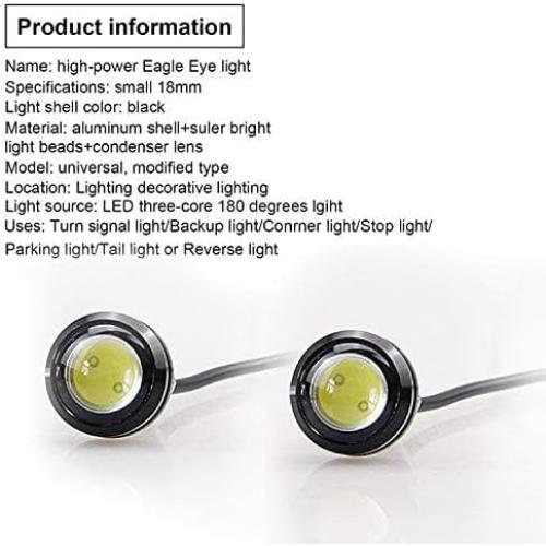 Bombillas LED Ojo de Águila LEADTOPS 10Pcs 18mm 12V Azul