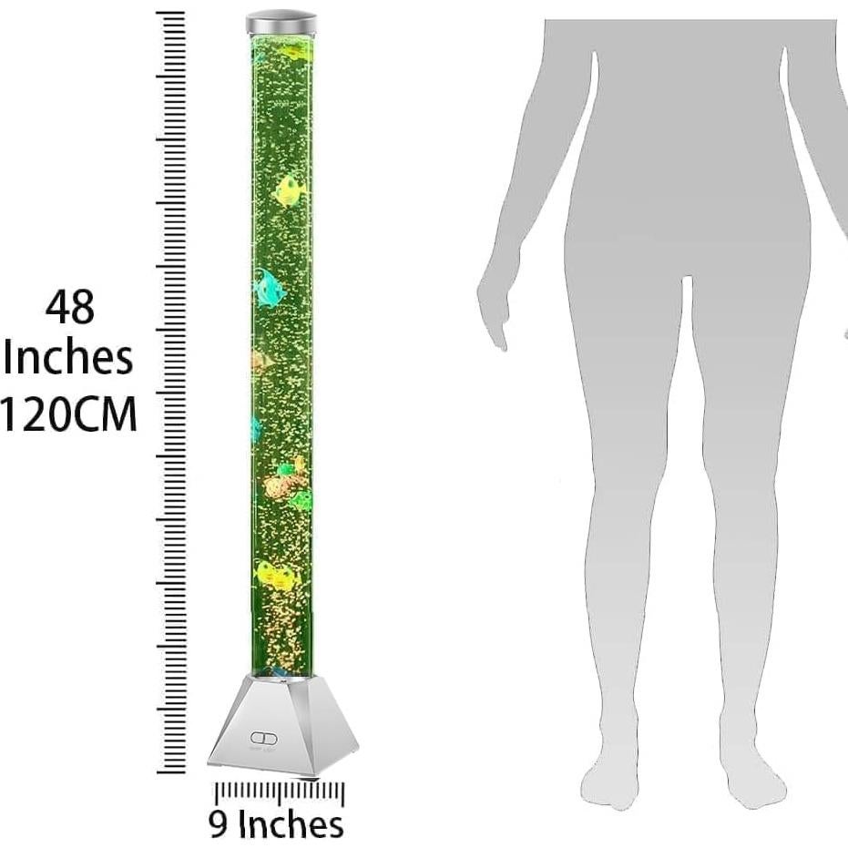 Lámpara de Piso Sensorial CALOVER 4FT Plateada - Acuario Simulado