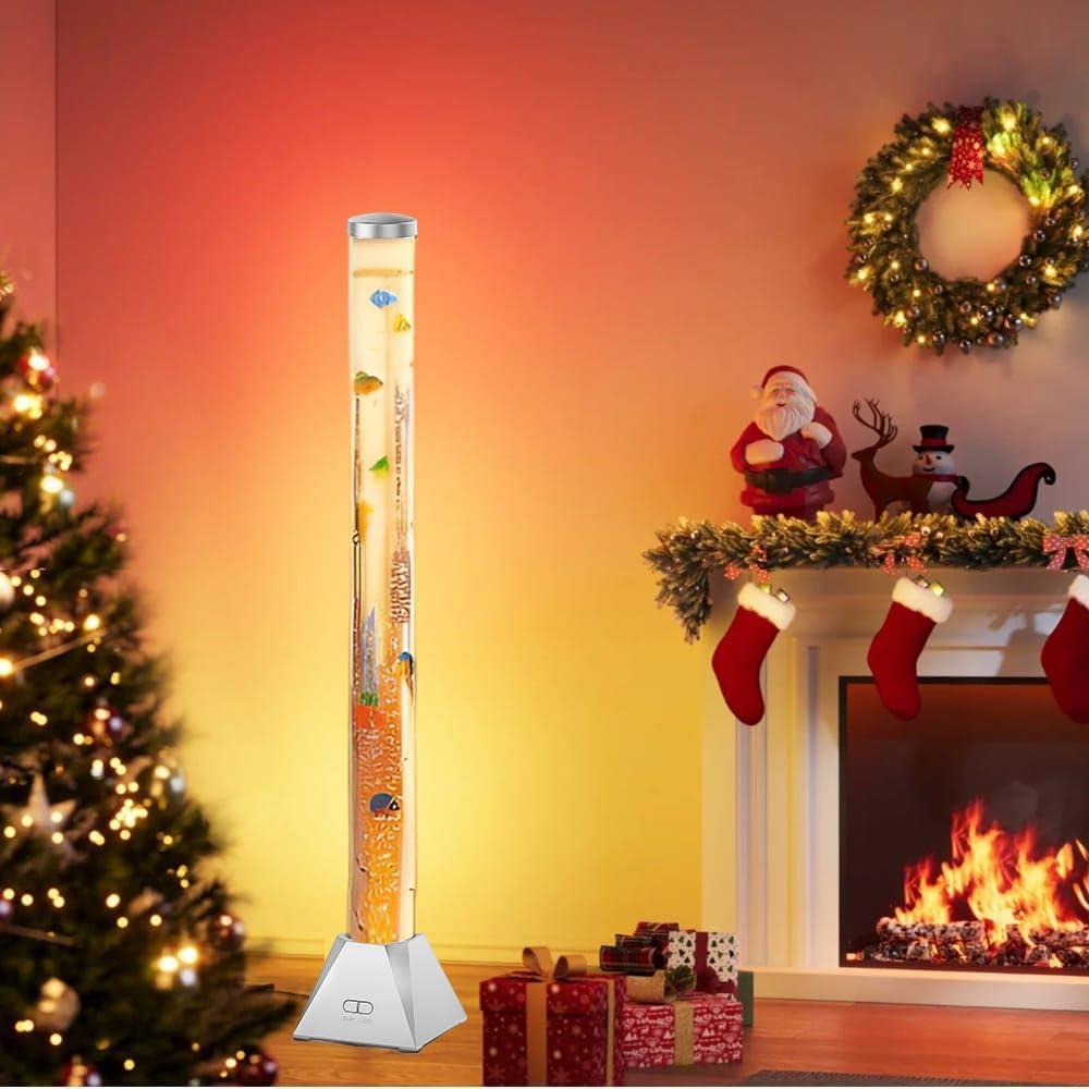 Lámpara de Piso Sensorial CALOVER 4FT Plateada - Acuario Simulado