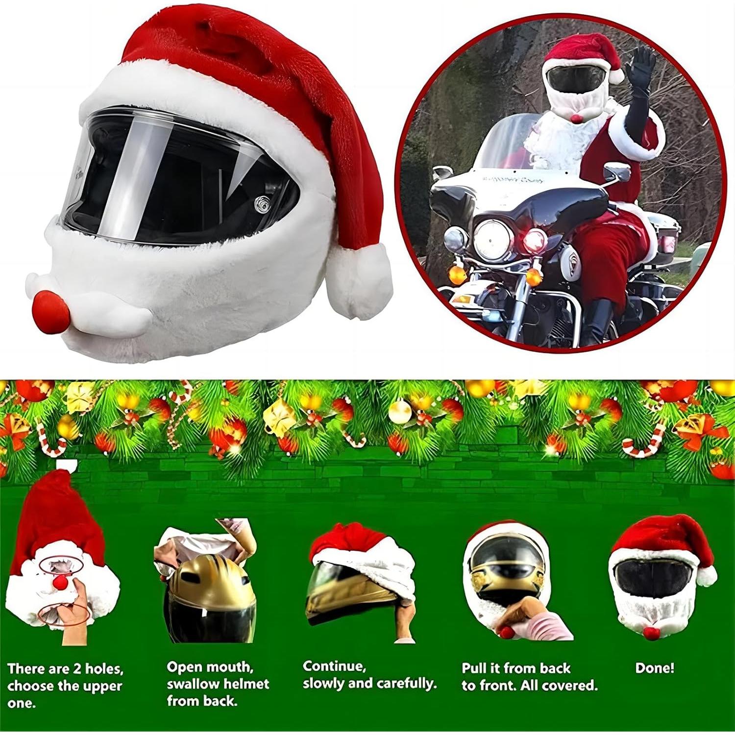 Cubierta de Casco de Motocicleta LKV Santa Navidad Unisex