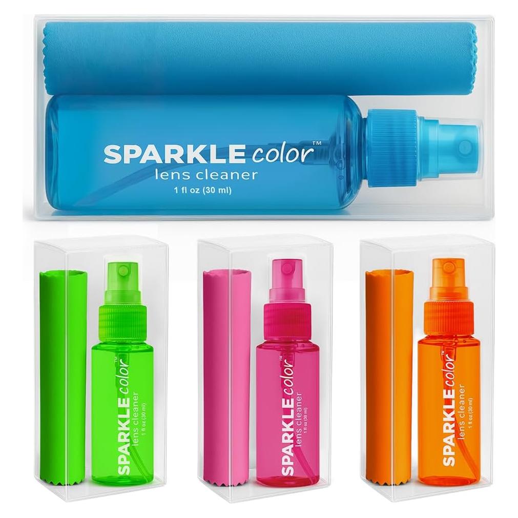 Kit de limpieza de lentes OPTIPAK con 4 botellas y paños