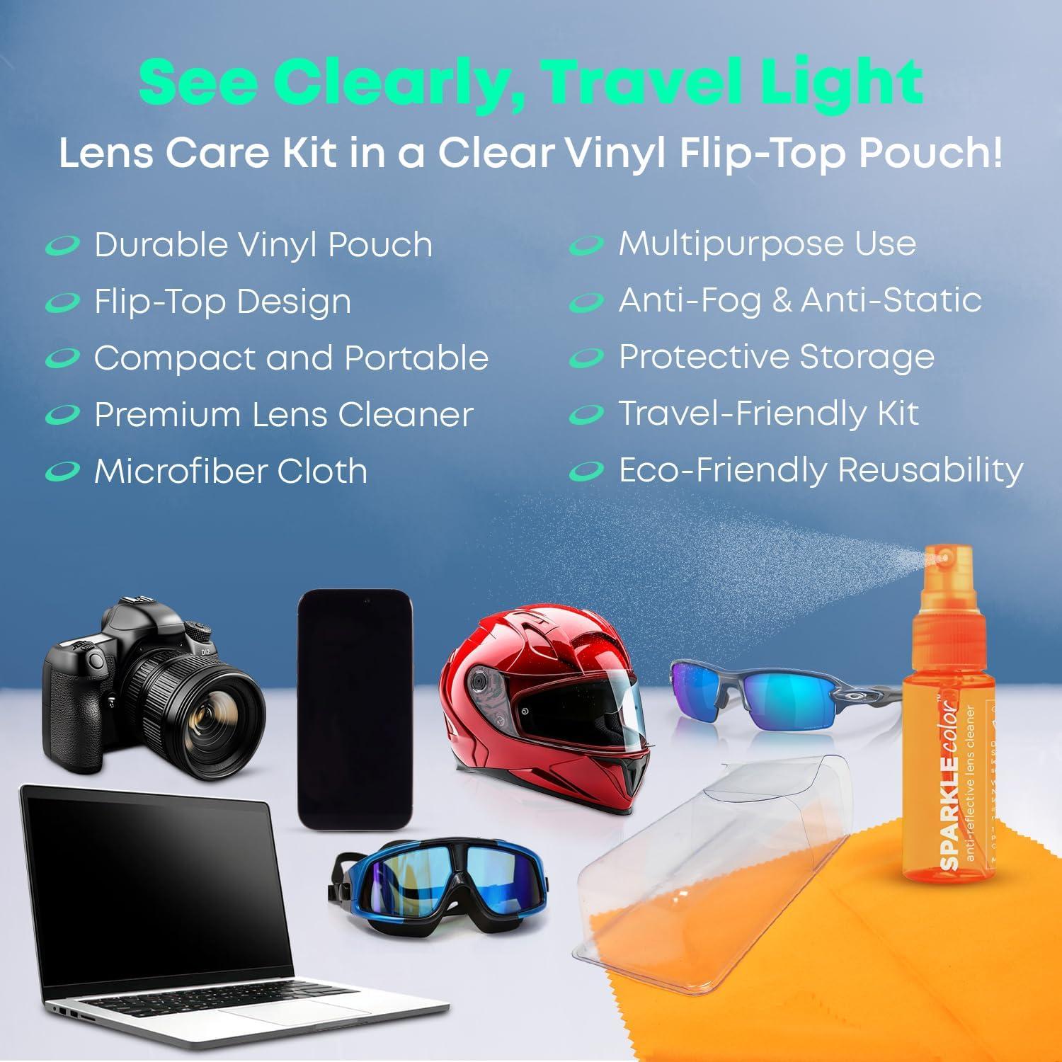 Kit de limpieza de lentes OPTIPAK con 4 botellas y paños