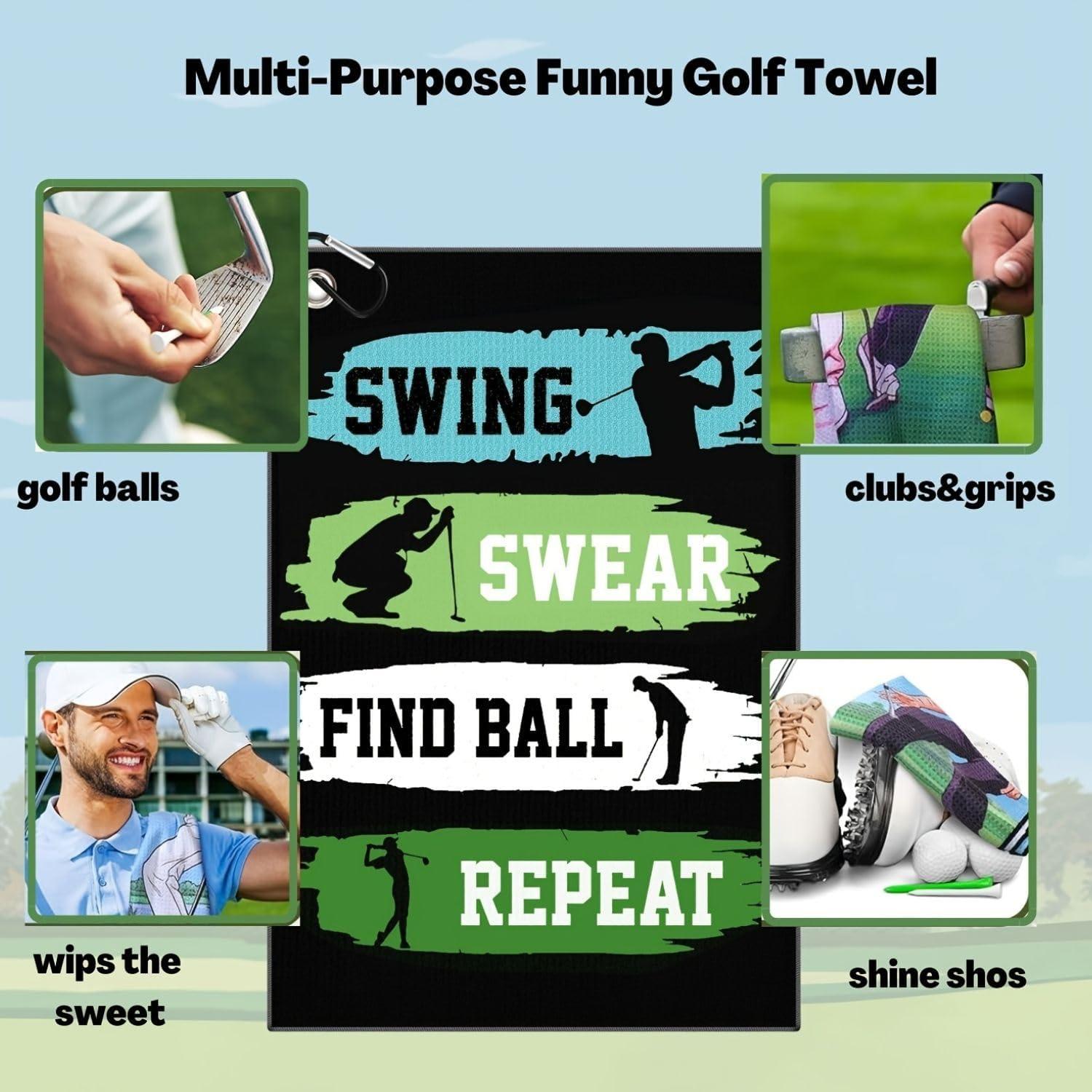 Toalla de Golf Aikiprety Microfibra 40x60cm con Clip