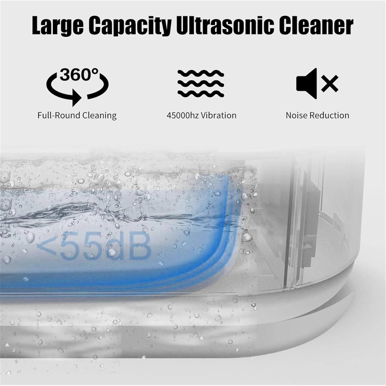 Limpiadora Ultrasónica de Joyas FEISEDY 600ml 48kHz