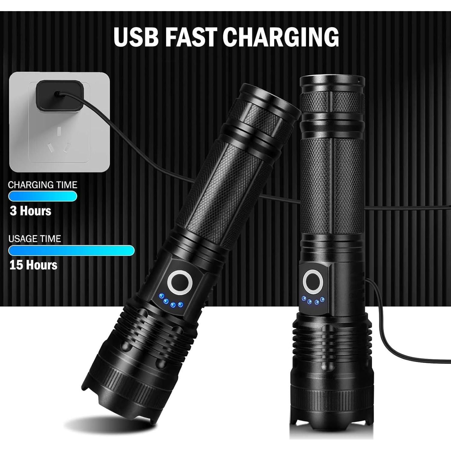 Linternas Recargables Lylting M082 99,000 Lúmenes 4 Piezas