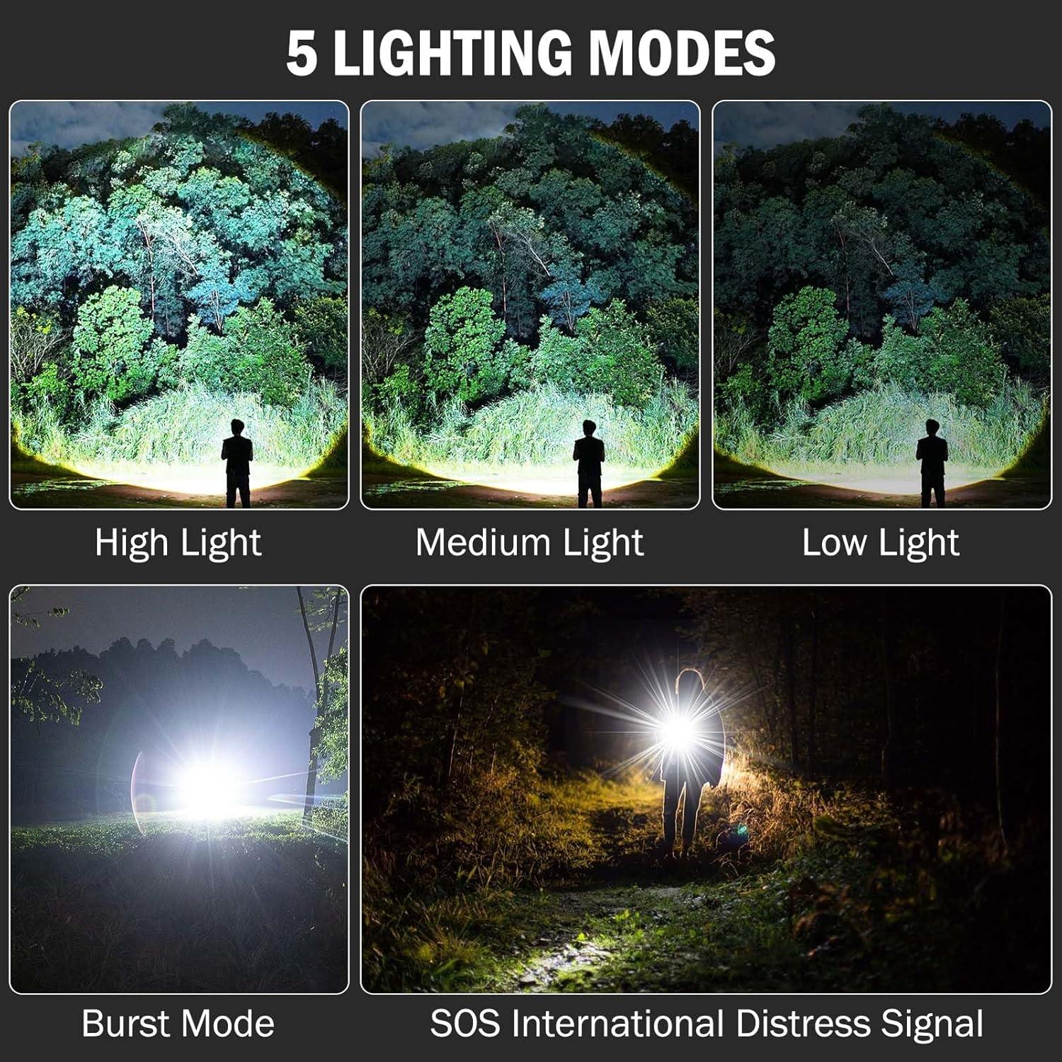 Linternas Recargables Lylting M082 99,000 Lúmenes 4 Piezas