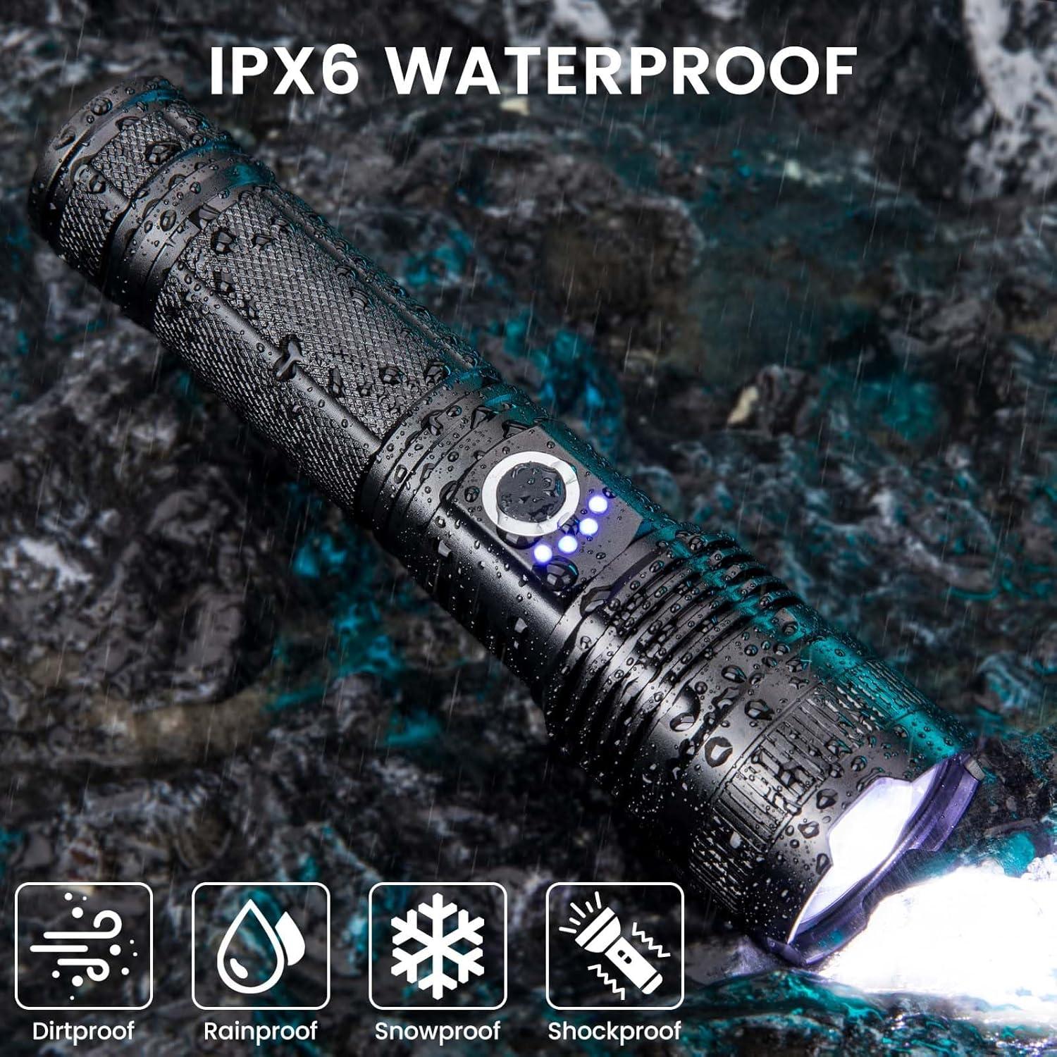 Linternas Recargables Lylting M082 99,000 Lúmenes 4 Piezas