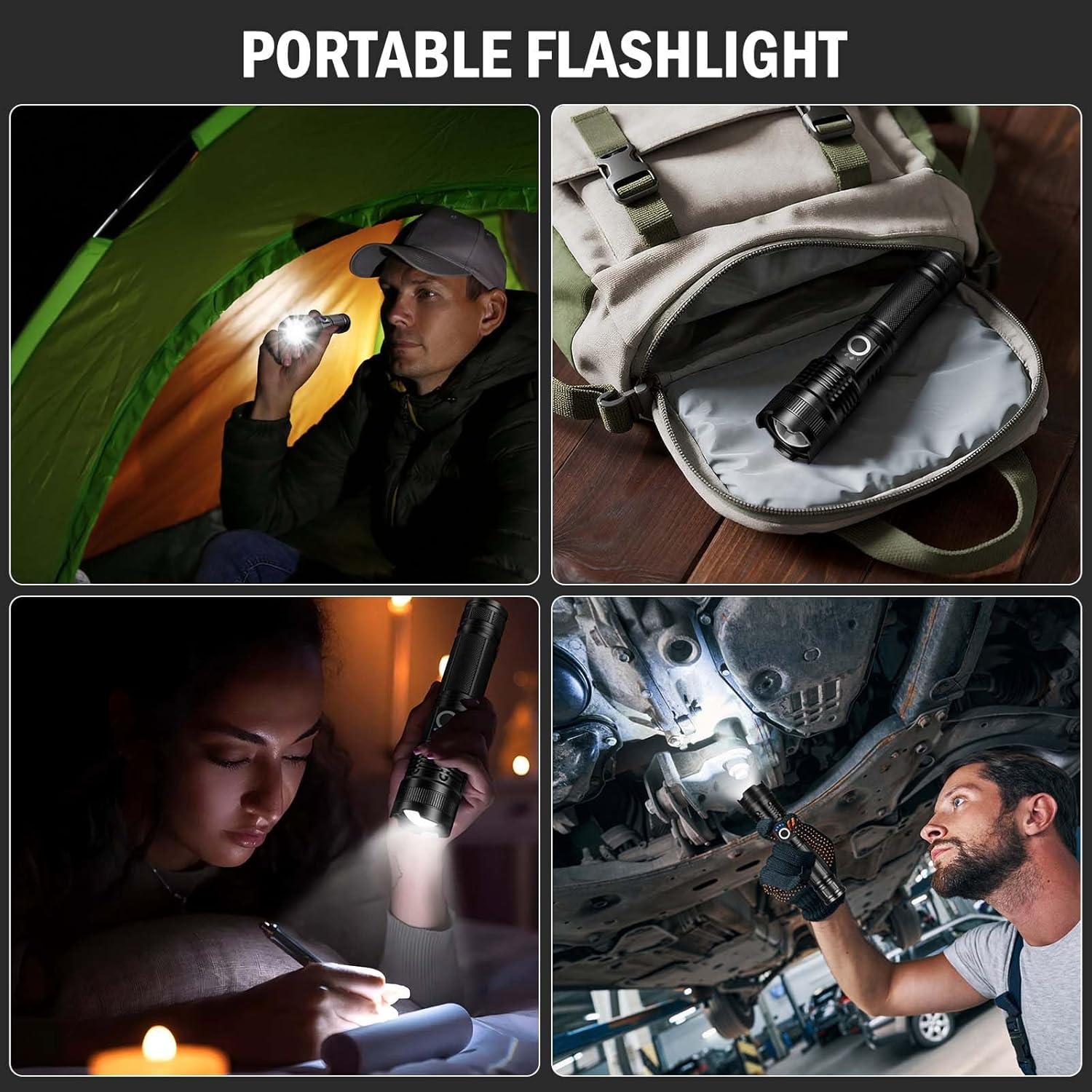 Linternas Recargables Lylting M082 99,000 Lúmenes 4 Piezas