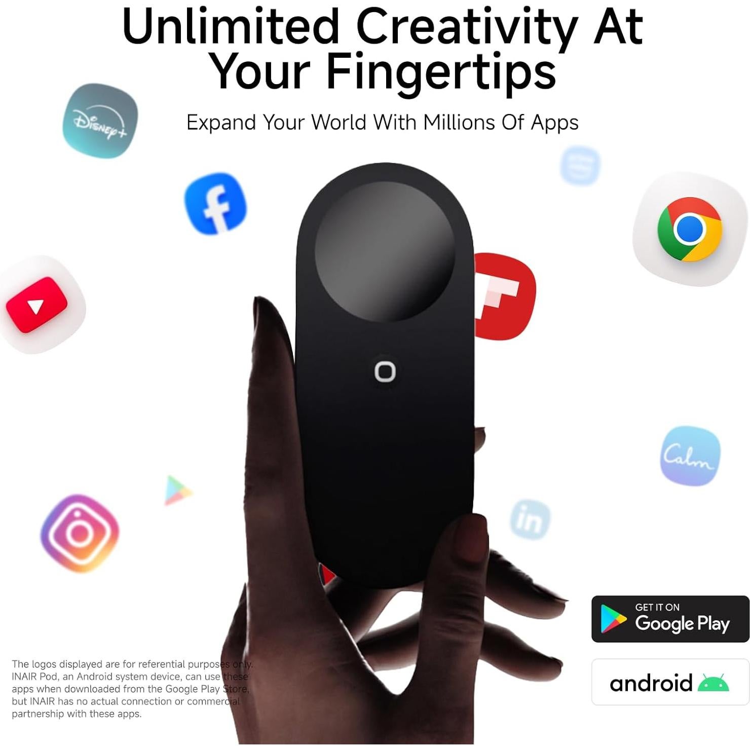 INAIR Pod Gafas AR + Ratón 3DoF para Entretenimiento y Trabajo