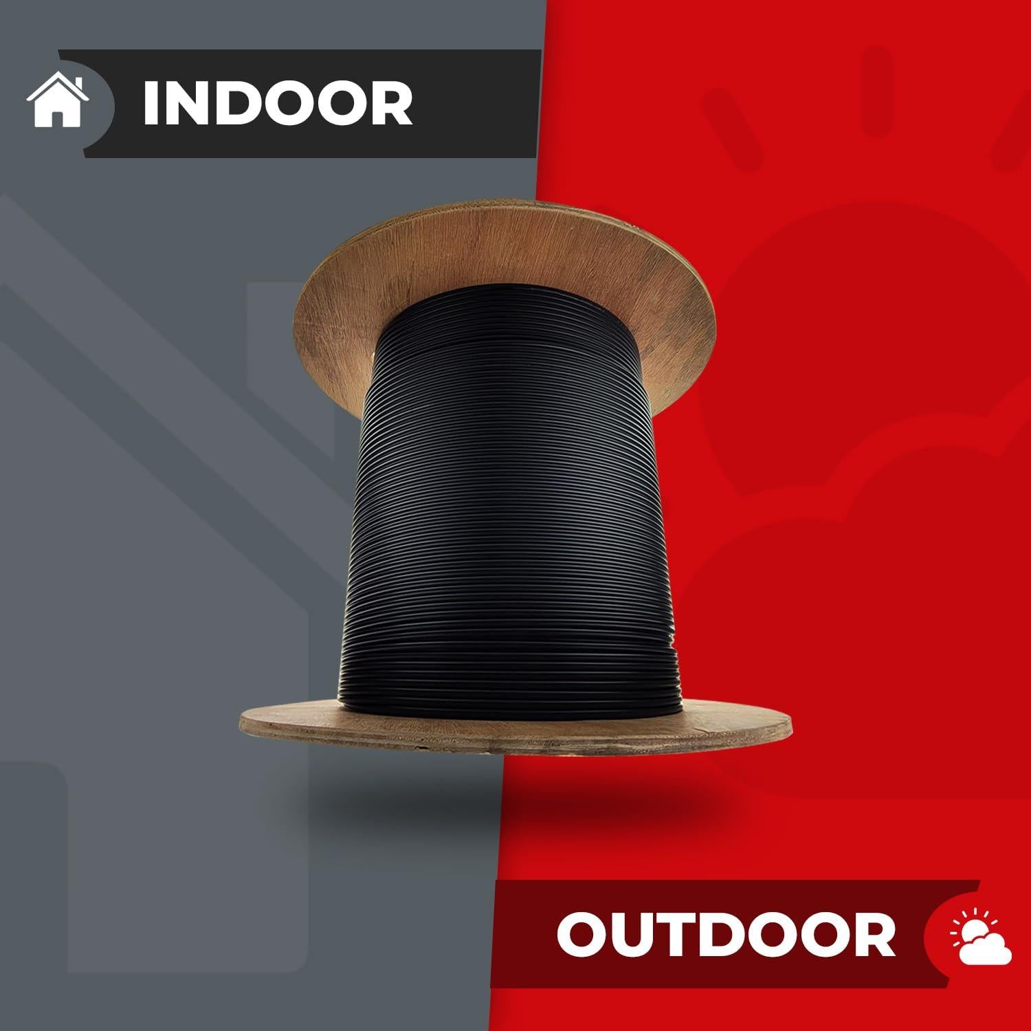 Cable de fibra óptica 6 hebras Corning 1000 pies monomodo