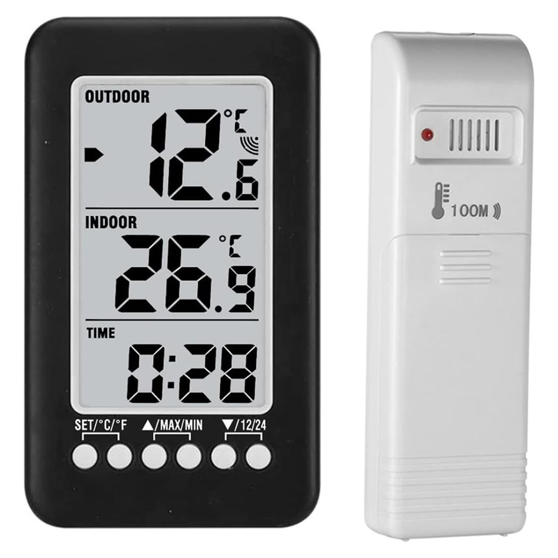 Termómetro Reloj Digital Inalámbrico Skyeen LCD Interior/Exterior