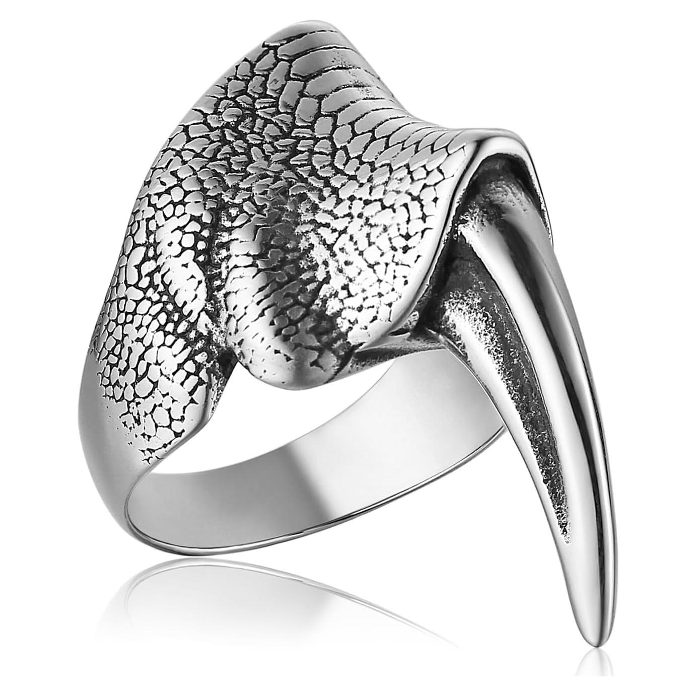 Anillo de Garra de Dragón HZMAN para Hombres en Acero Inoxidable