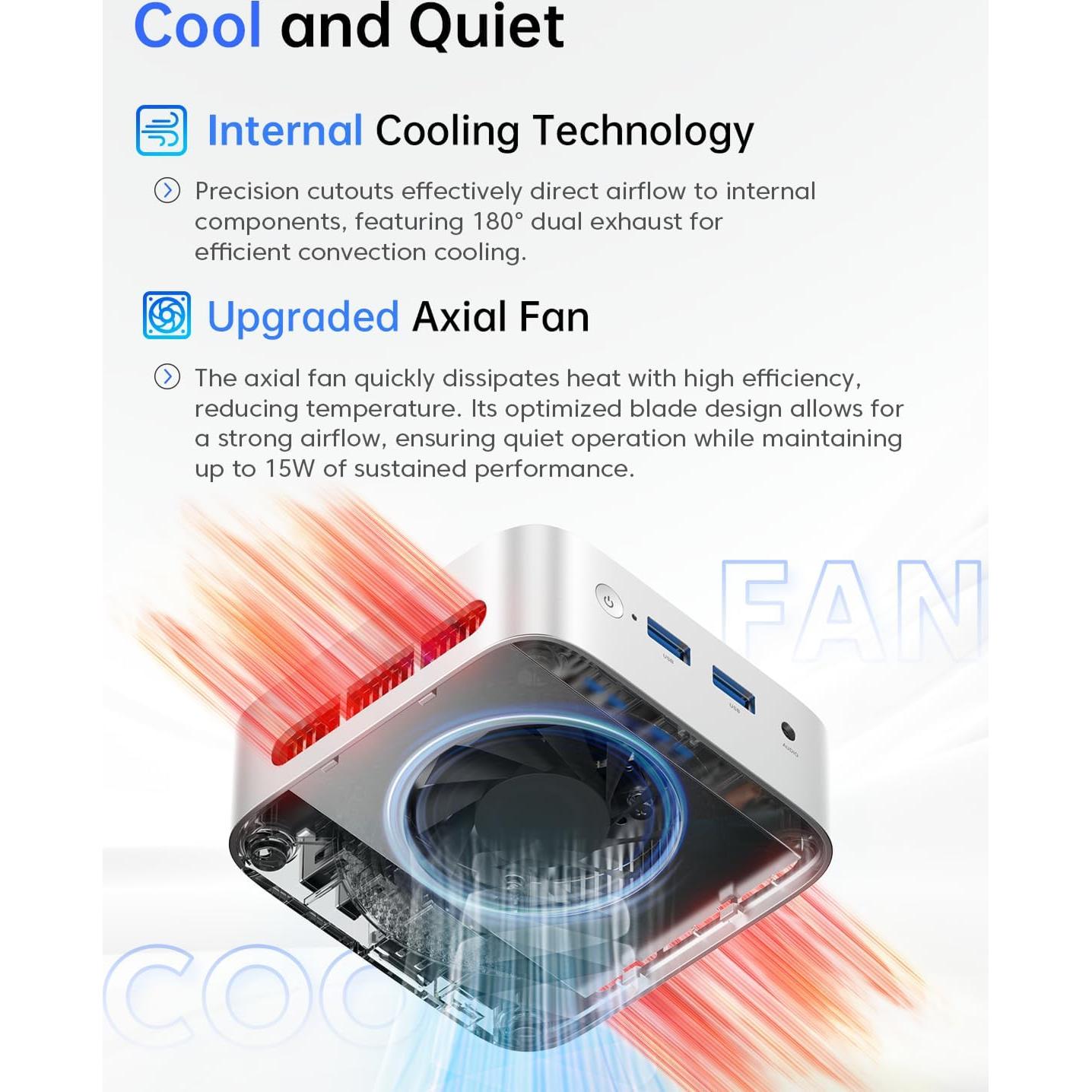 Mini PC ACEMAGIC V1, Intel N150 3.6GHz, 16GB RAM, 1TB SSD