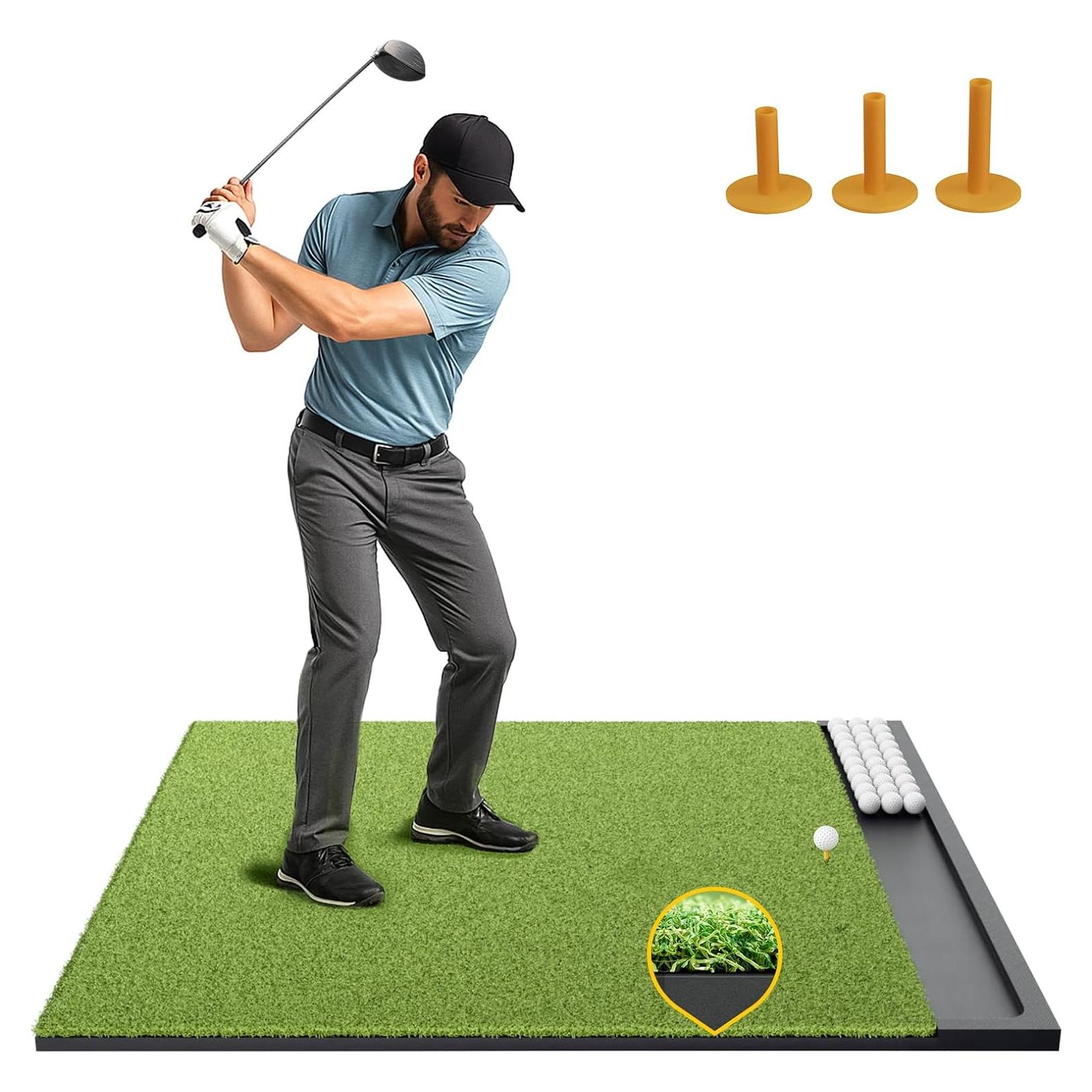 Alfombra de Golf Plegable Golfpar 5x1.52m con Bandeja y 3 Tees