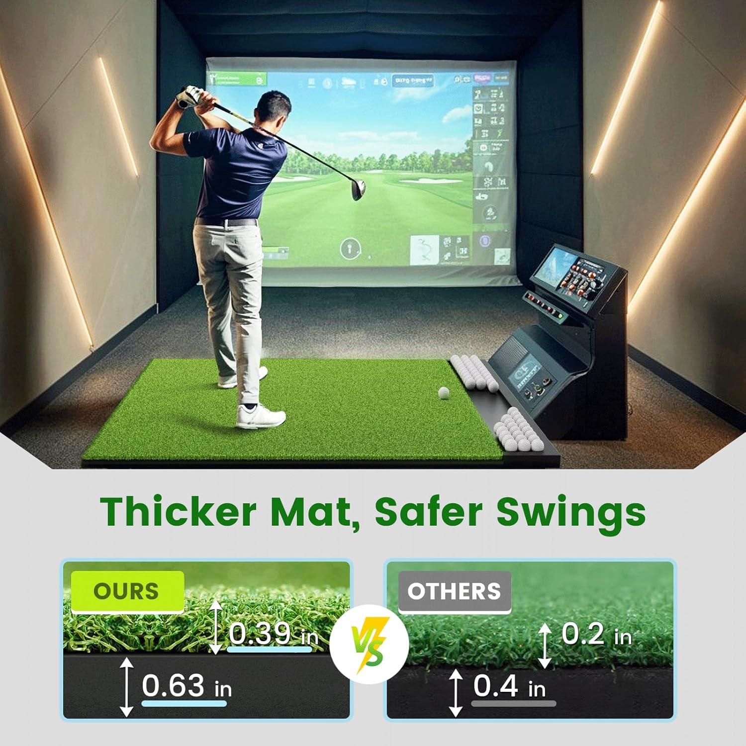 Alfombra de Golf Plegable Golfpar 5x1.52m con Bandeja y 3 Tees