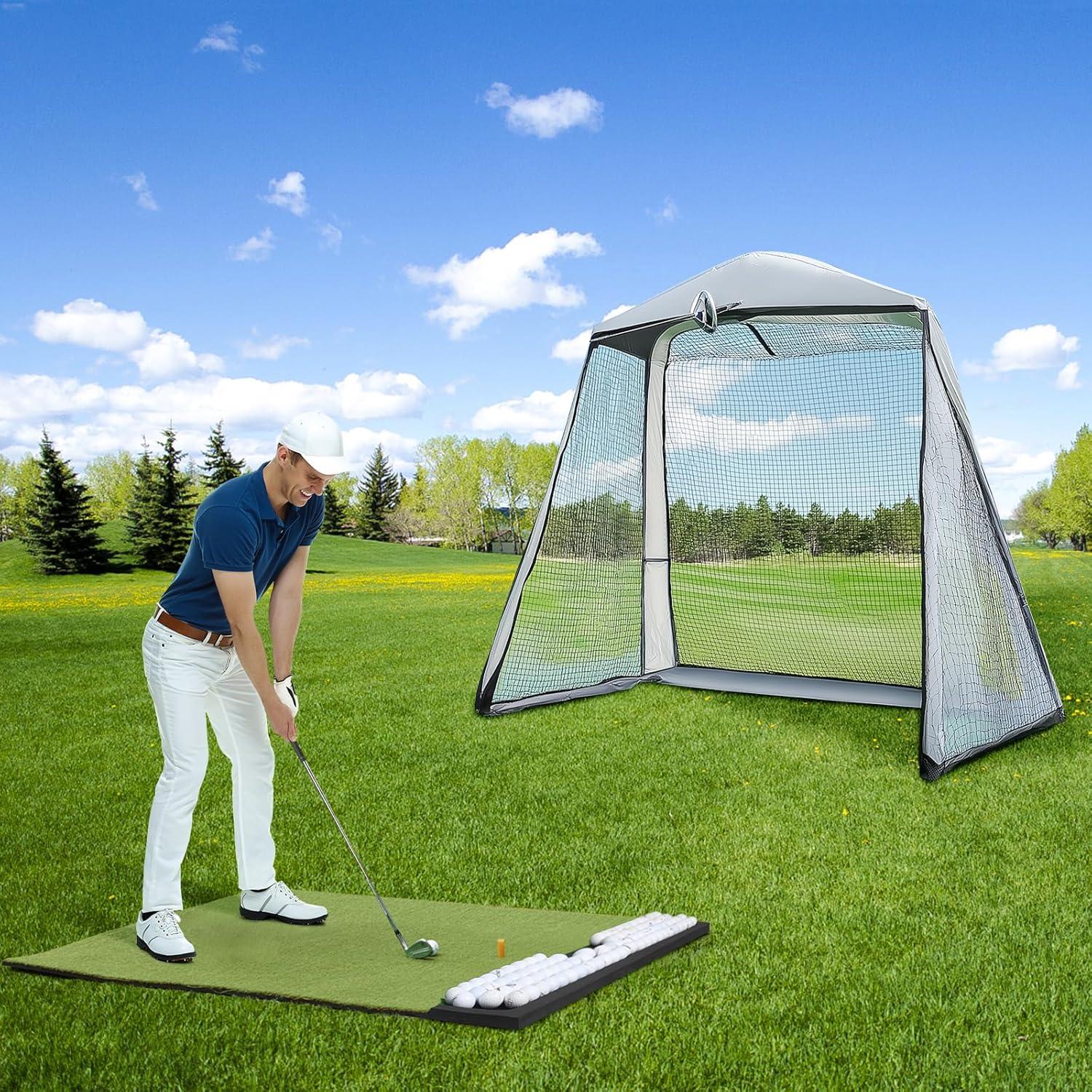 Alfombra de Golf Plegable Golfpar 5x1.52m con Bandeja y 3 Tees