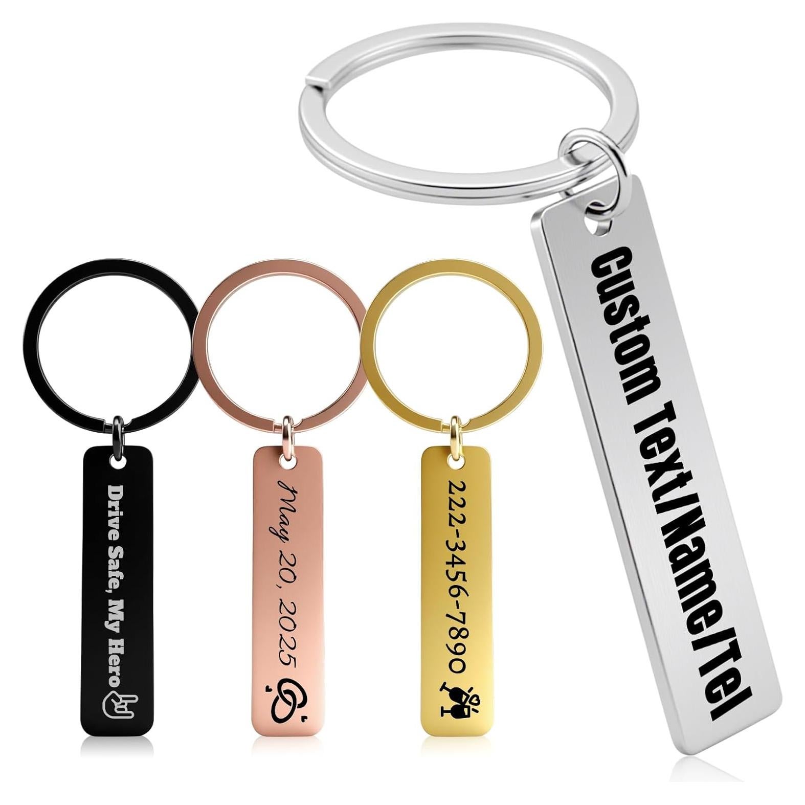 Llave Personalizada de Acero Inoxidable JUBOPE - Grabado Doble Cara