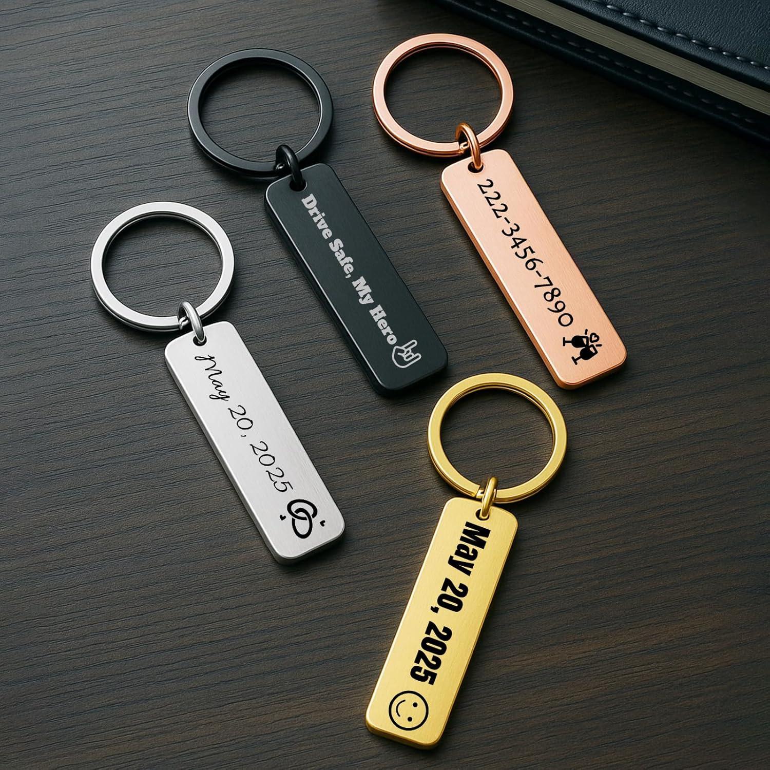 Llave Personalizada de Acero Inoxidable JUBOPE - Grabado Doble Cara