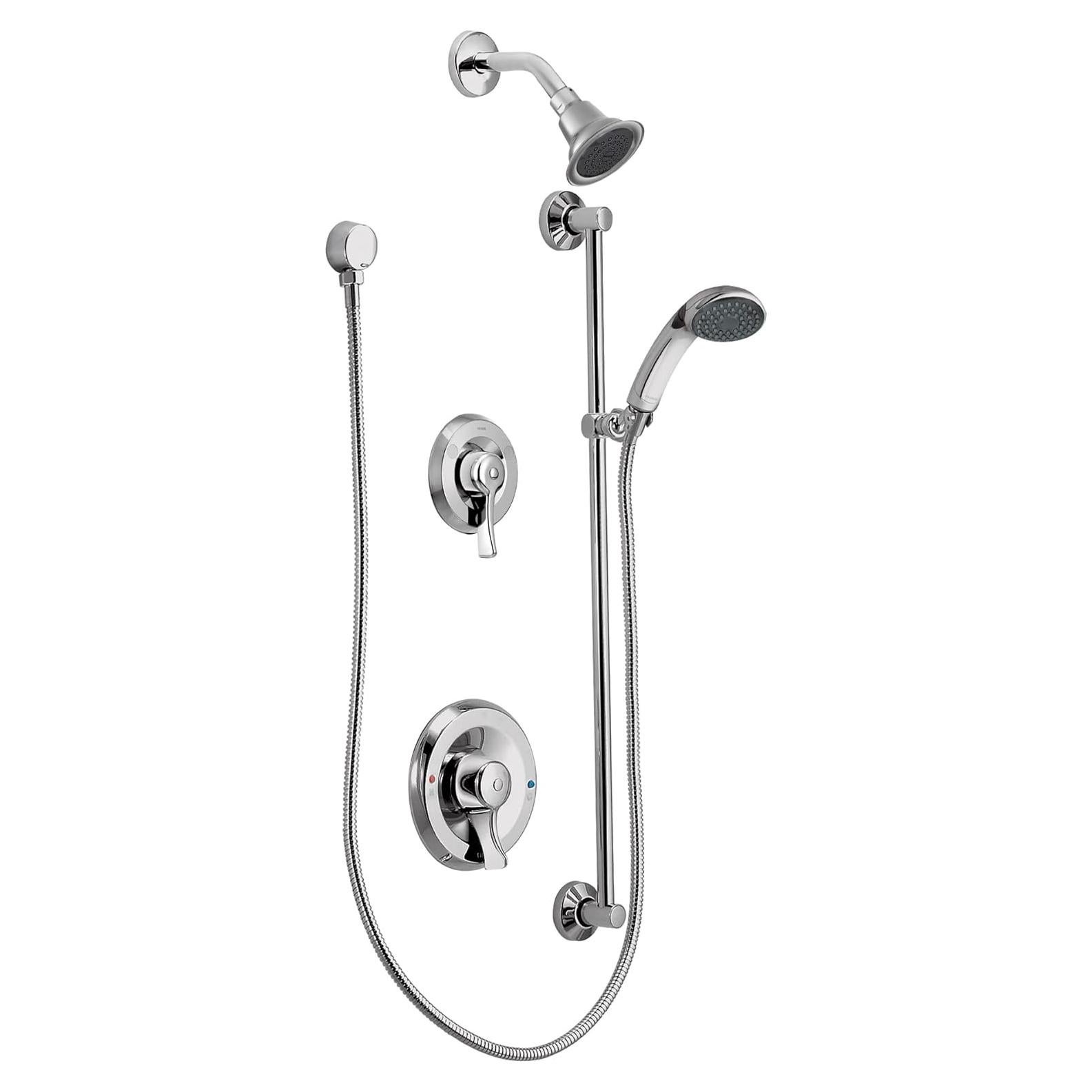 Conjunto de Ducha Comercial Moen 8342 PosiTemp Cromo