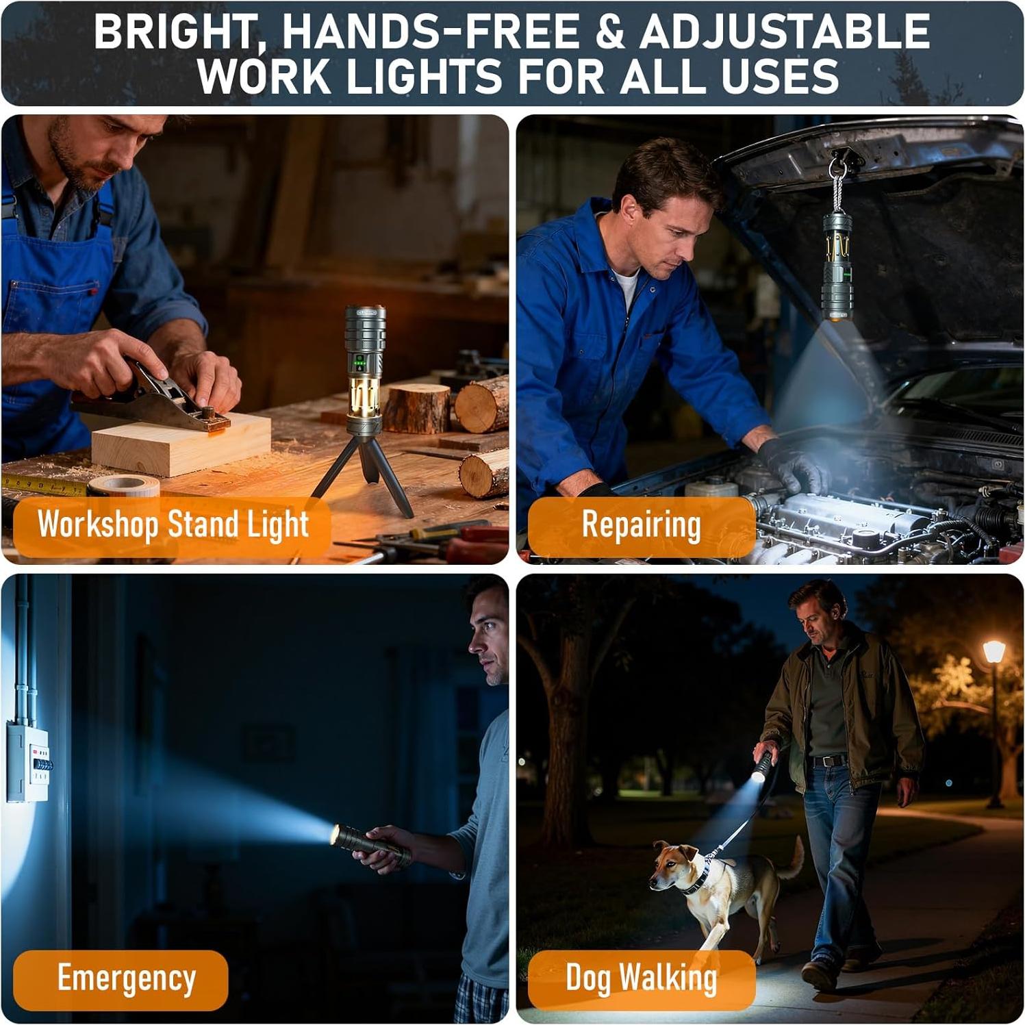 Linterna Táctica Recargable CLOVPO YS-1 10000 Lúmenes 11 Modos