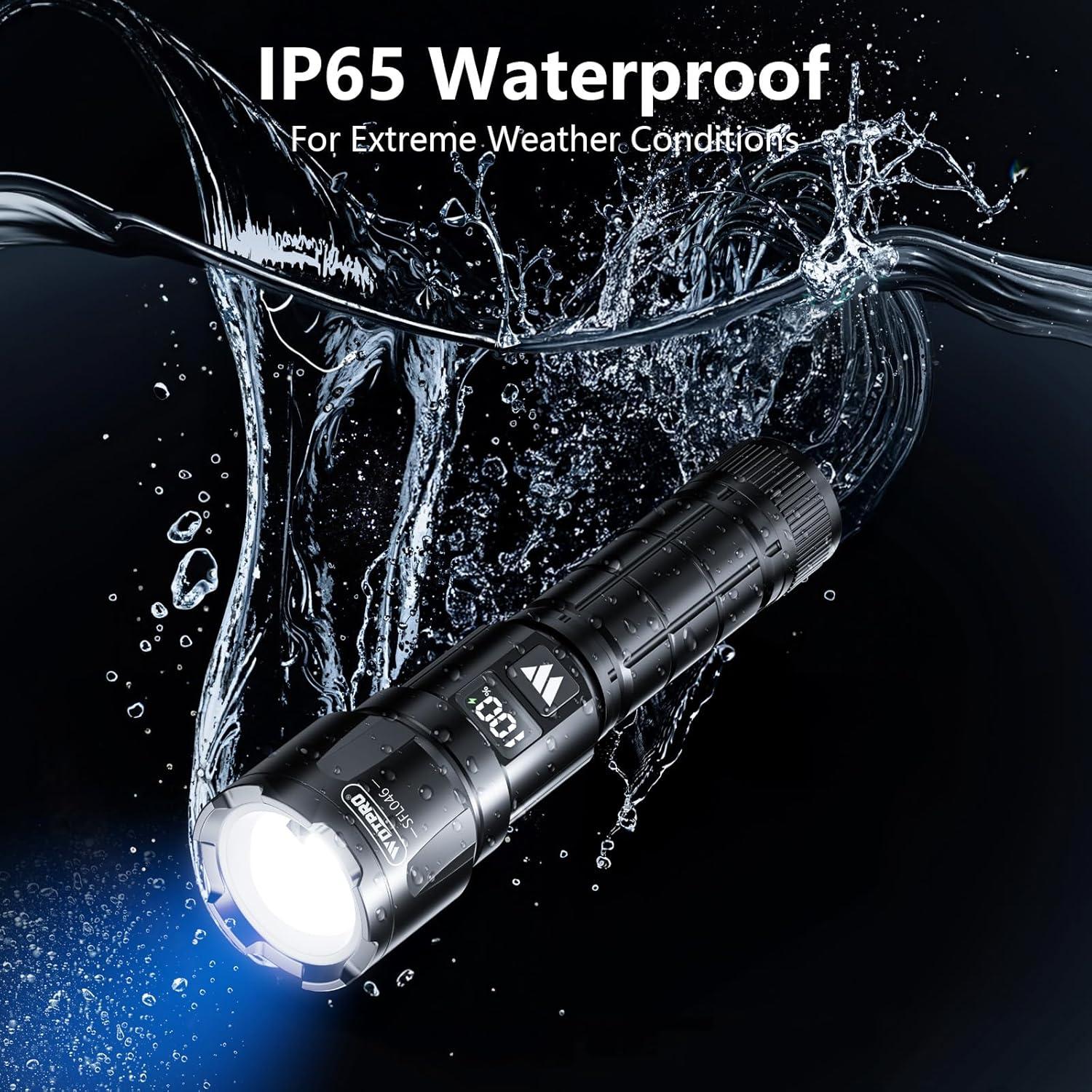 Linternas LED Recargables WdtPro SFL046 6000LM 2Pack