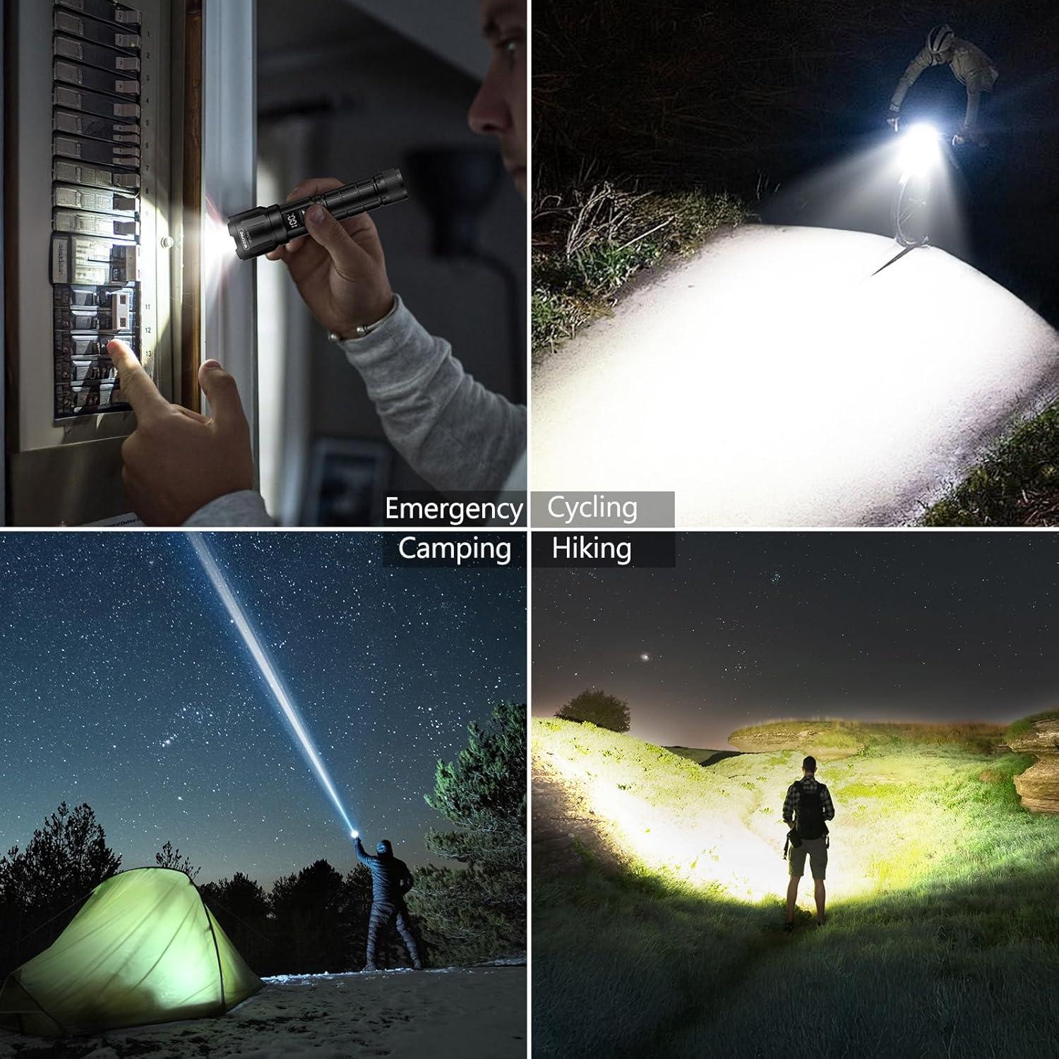 Linternas LED Recargables WdtPro SFL046 6000LM 2Pack