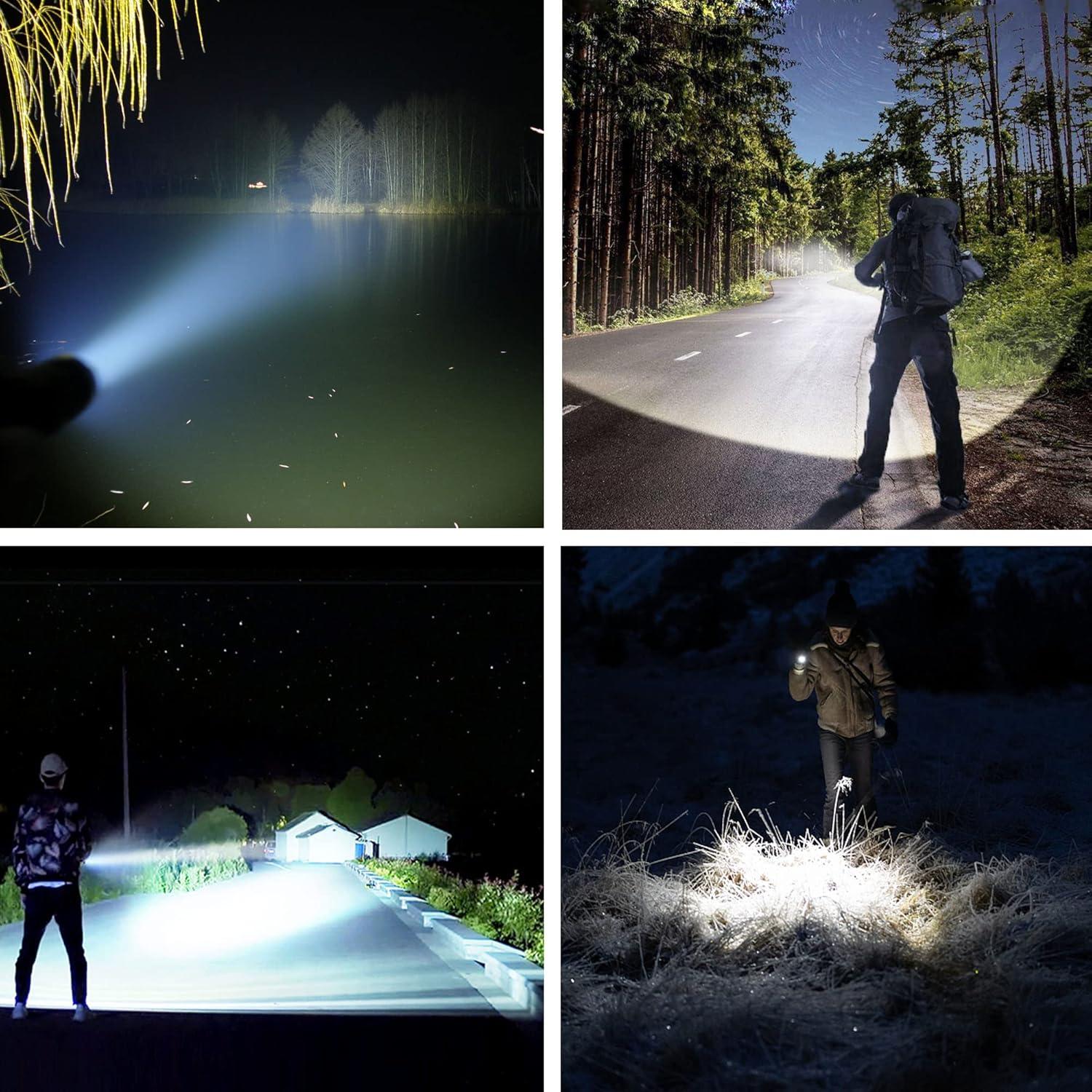 Linterna Recargable LED 990,000 Lúmenes IP67 Kwznob S15