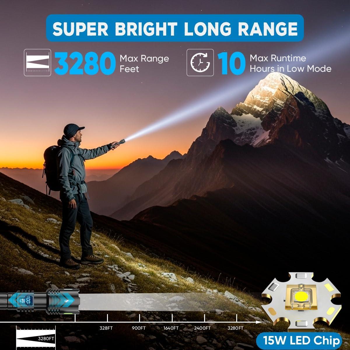 Linterna Recargable LED X.Store XF1588 15W 3 Modos IPX4