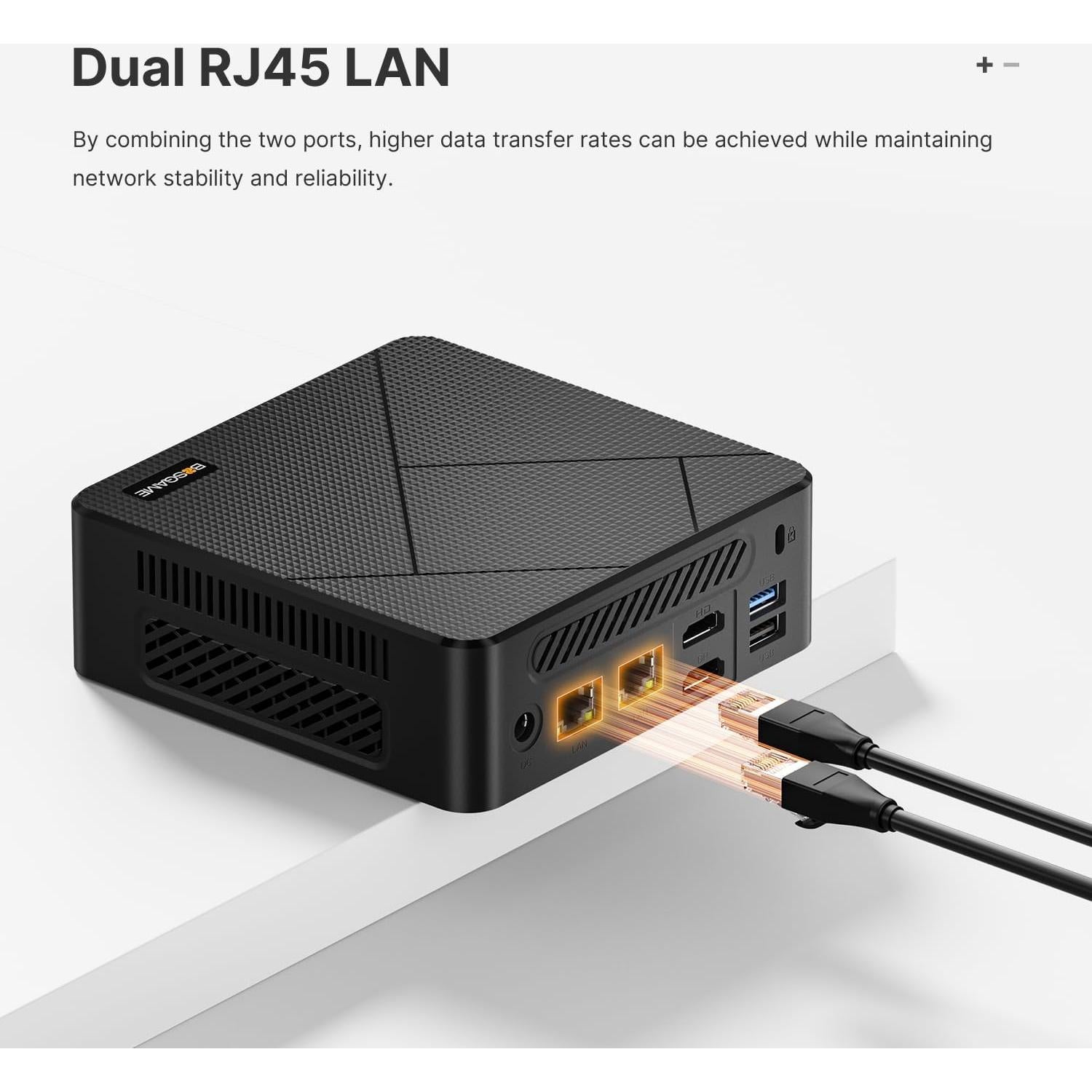 Mini PC BOSGAME E4 Ryzen 5 3550H 16GB 512GB 4K Triple Pantalla