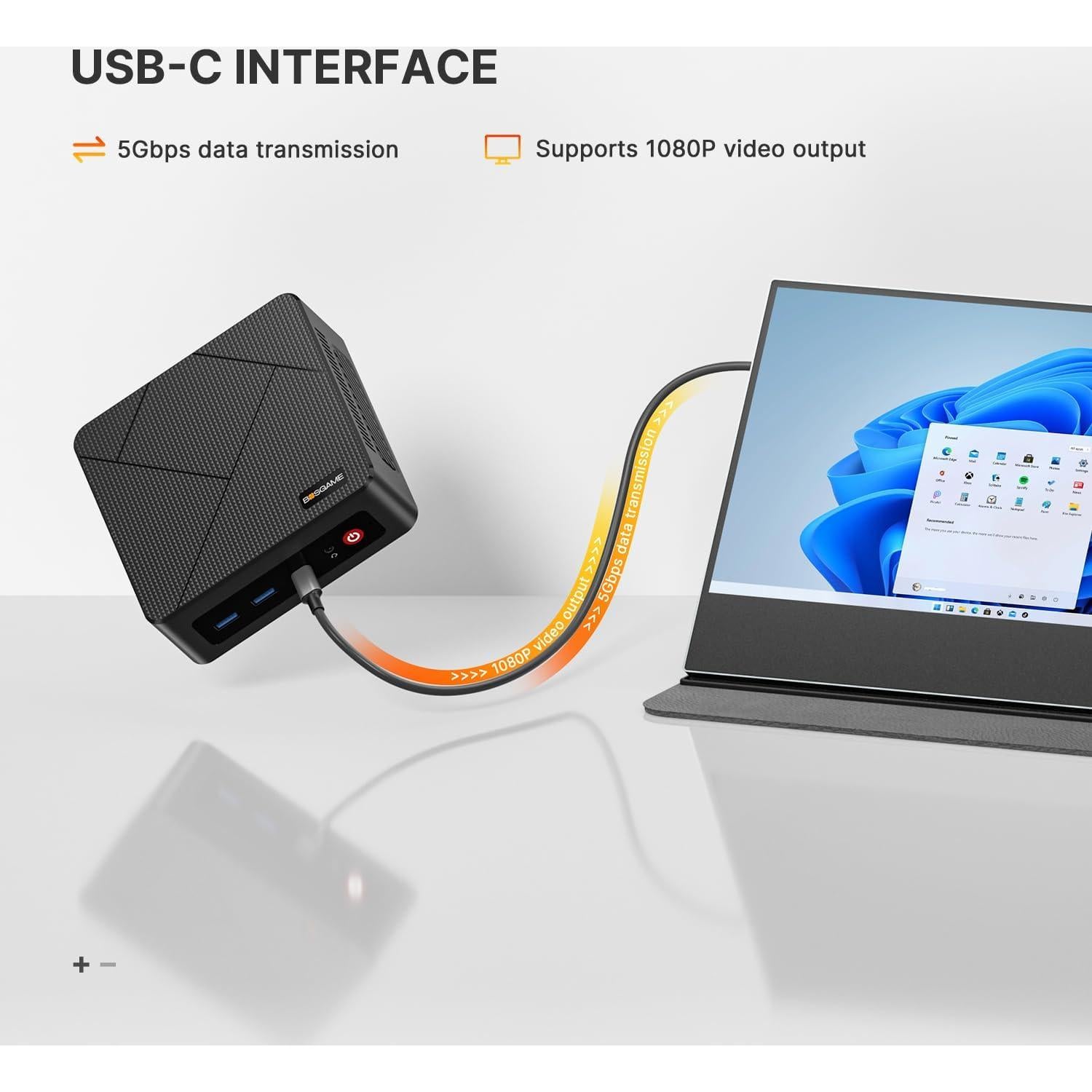 Mini PC BOSGAME E4 Ryzen 5 3550H 16GB 512GB 4K Triple Pantalla