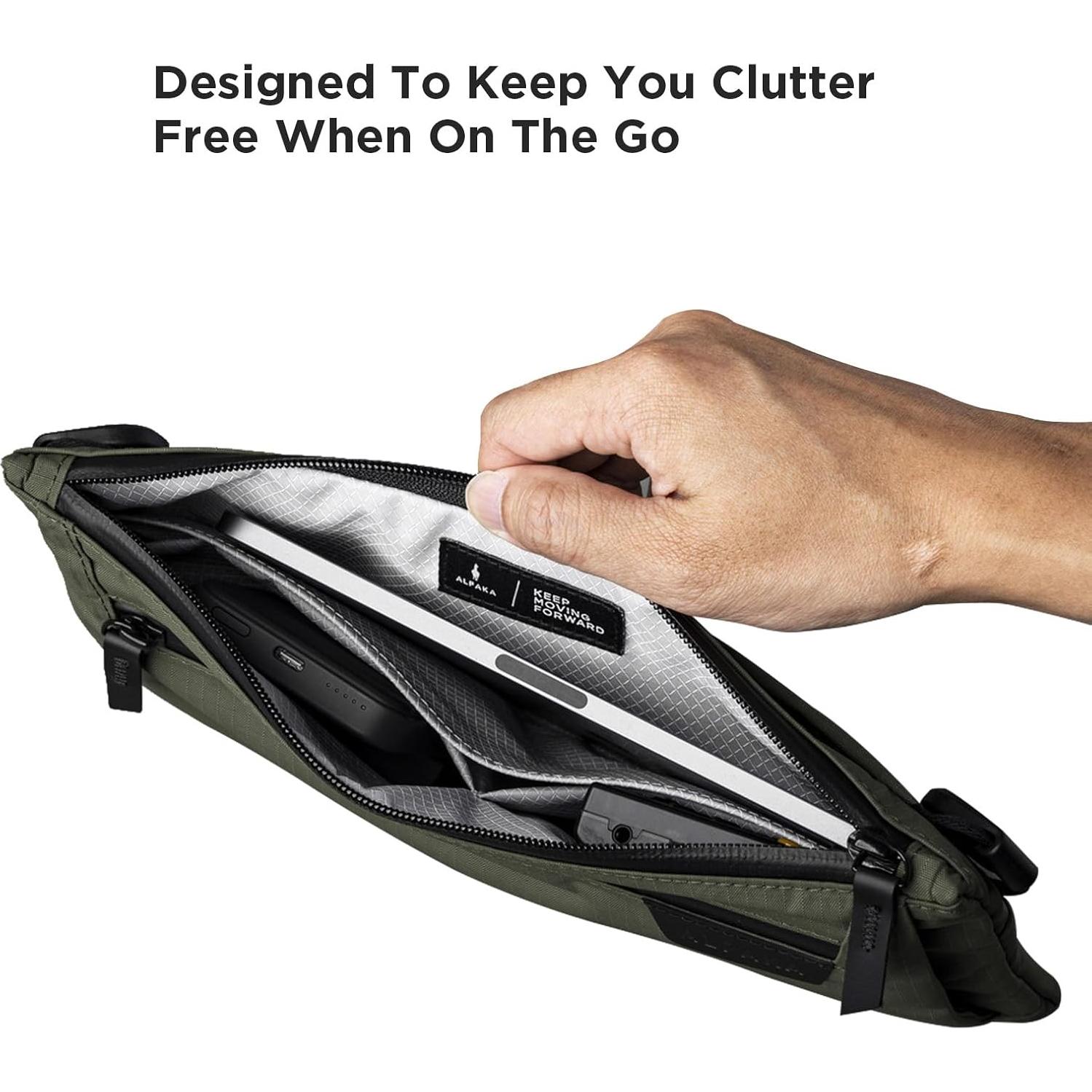 ALPAKA Zip Pouch Max V2 Verde 27x17.5cm Resistente al Agua