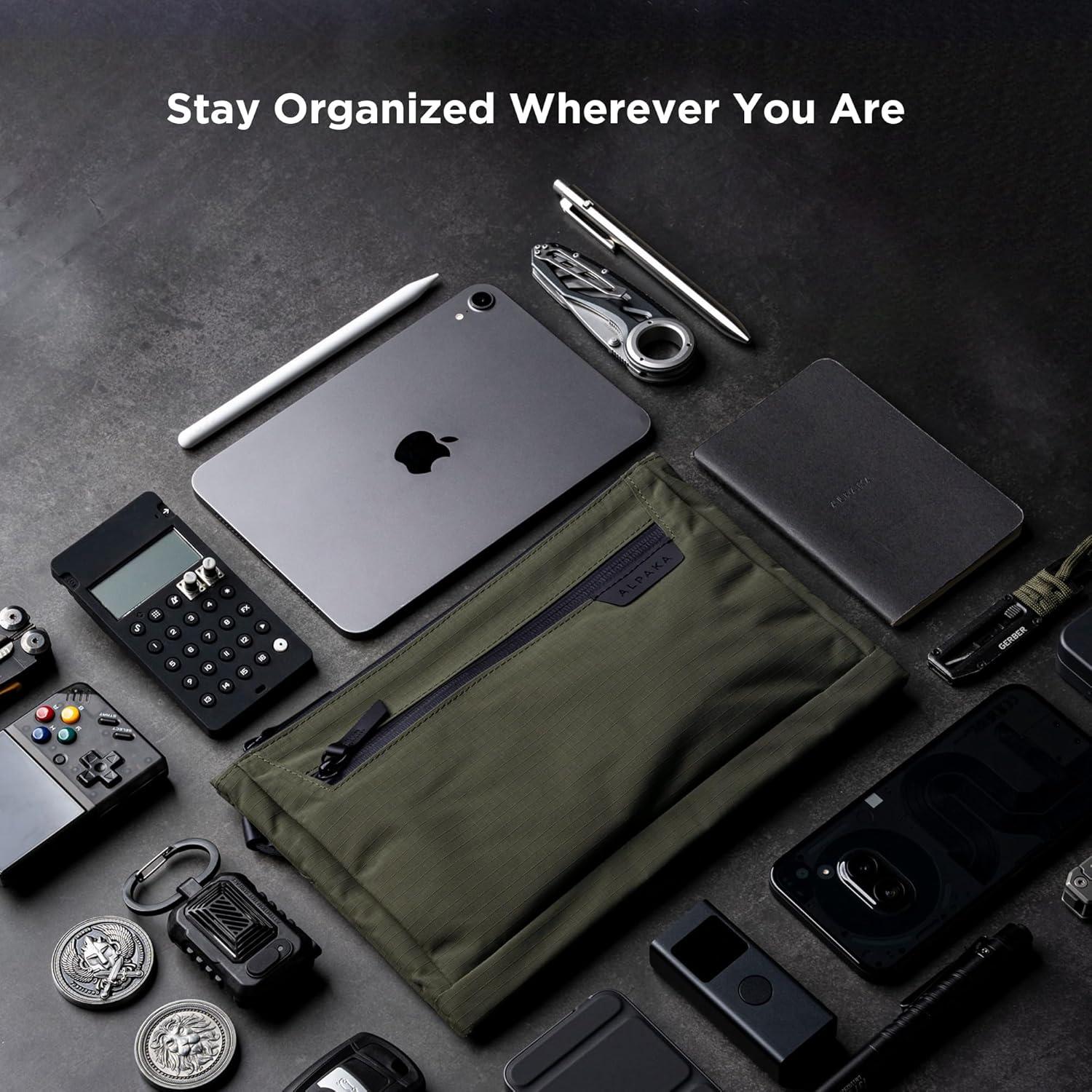 ALPAKA Zip Pouch Max V2 Verde 27x17.5cm Resistente al Agua