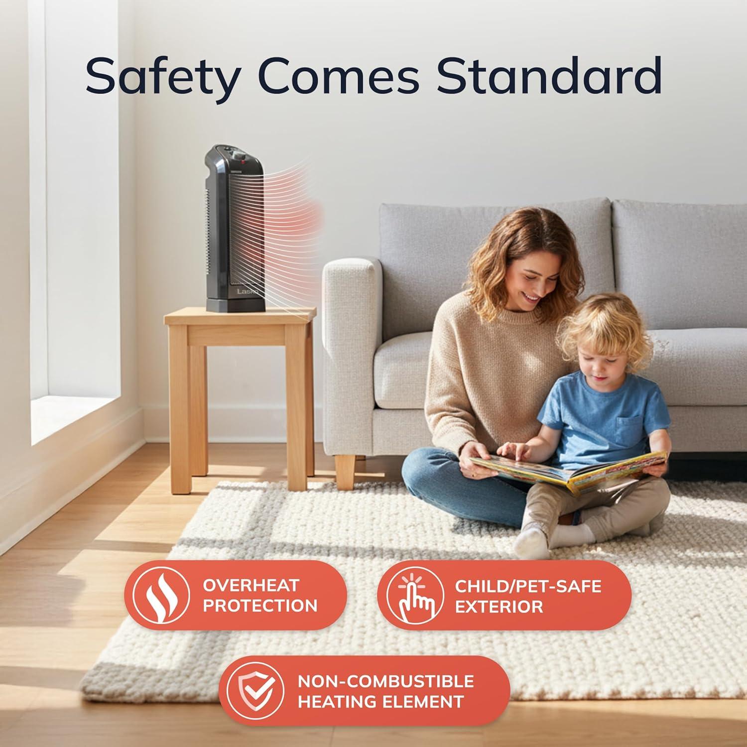 Calentador de Espacio Cerámico Lasko CT16450 1500W Oscilante