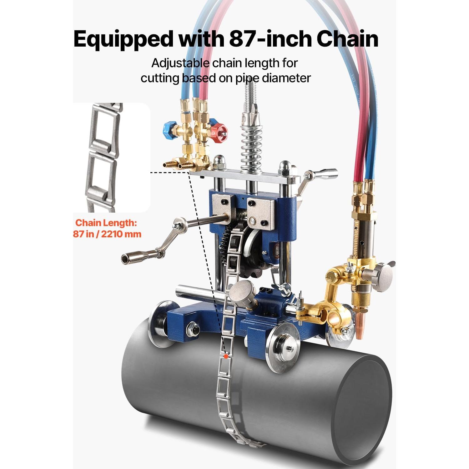 Cortador de Tubos Manual VEVOR CG2-11Y 0.2-2" 208.28 cm