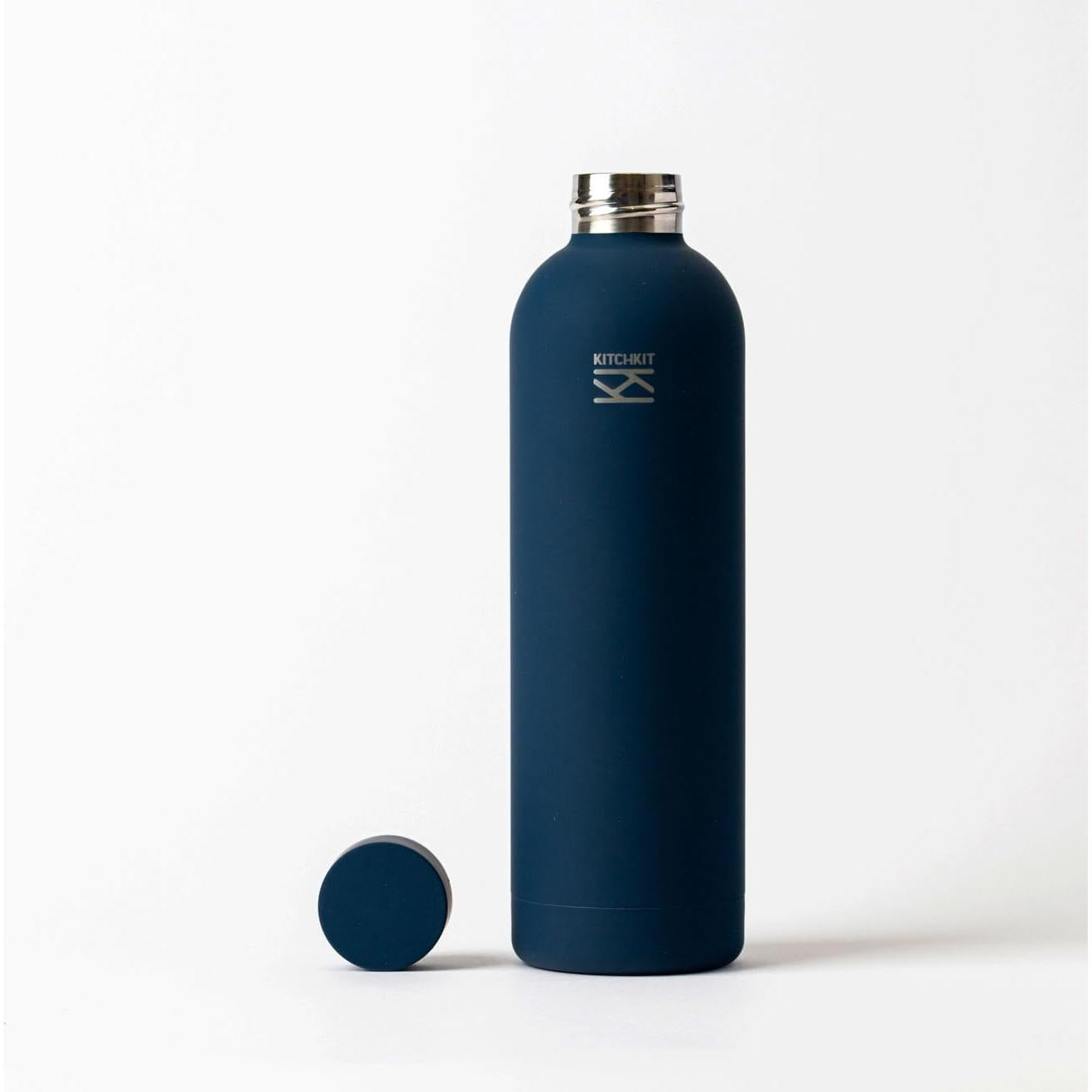 Botella de Agua Aislada KitchKit 750ml Acero Inoxidable Blanco