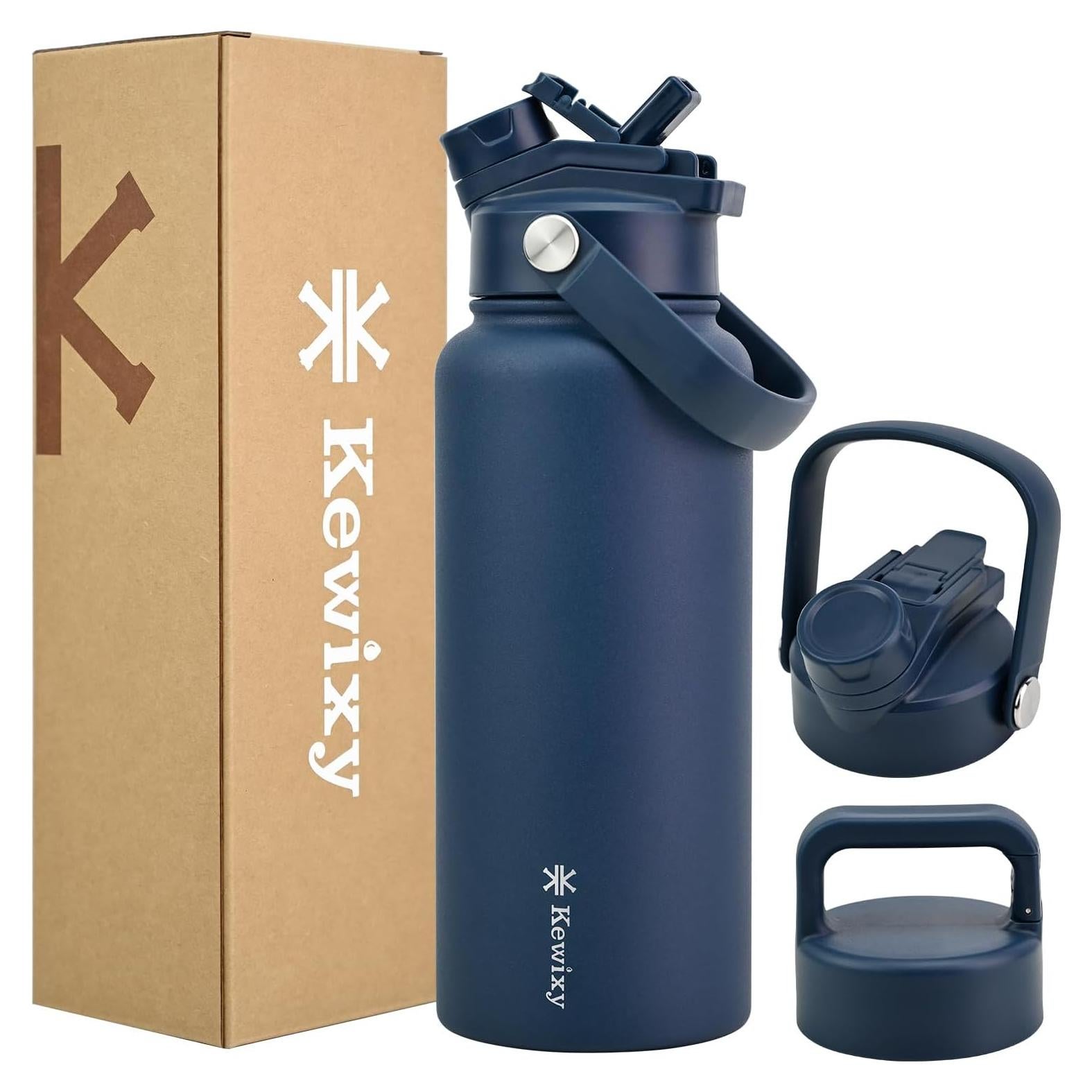 Botella de Agua Aislada KEWIXY 32 oz Acero Inoxidable Azul