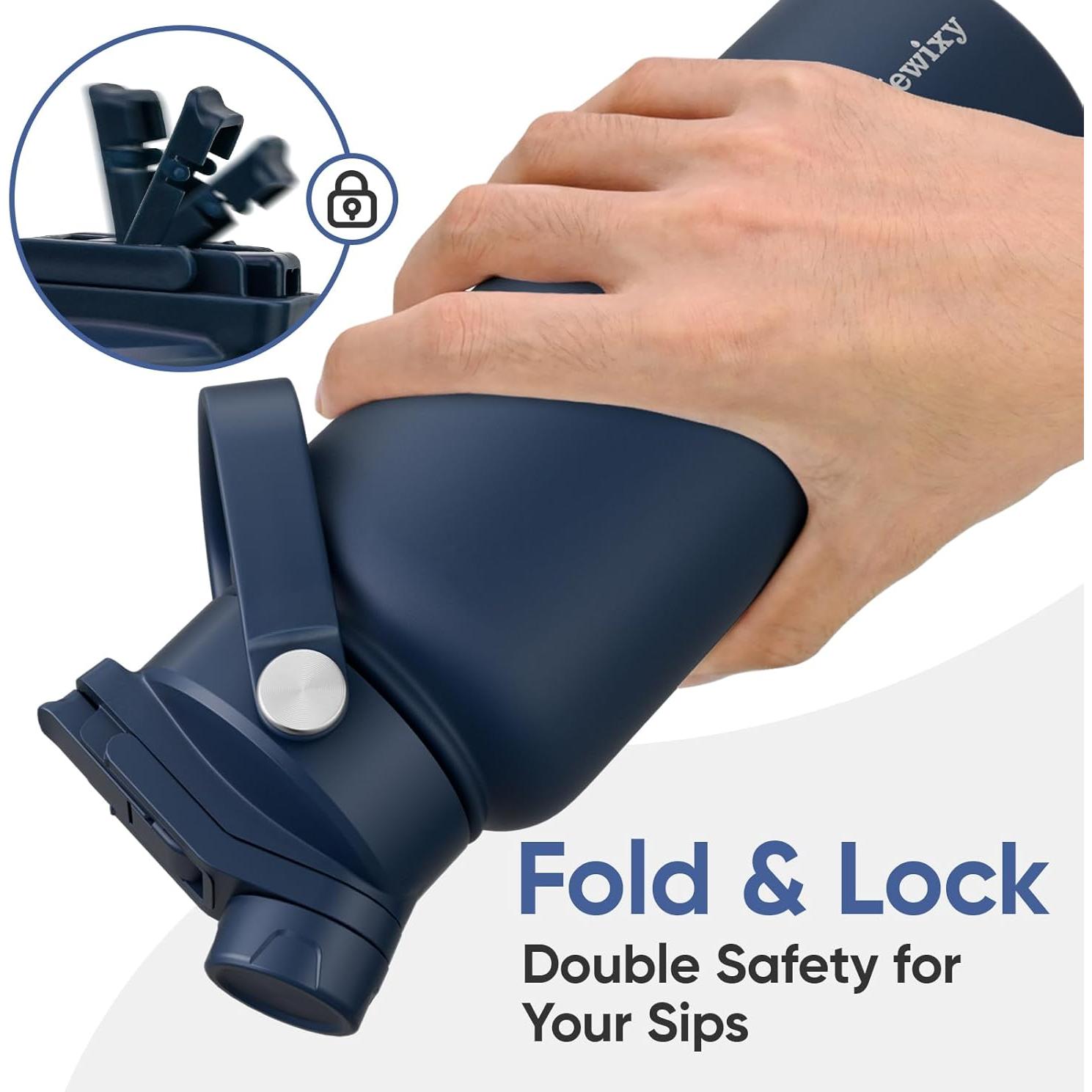 Botella de Agua Aislada KEWIXY 32 oz Acero Inoxidable Azul