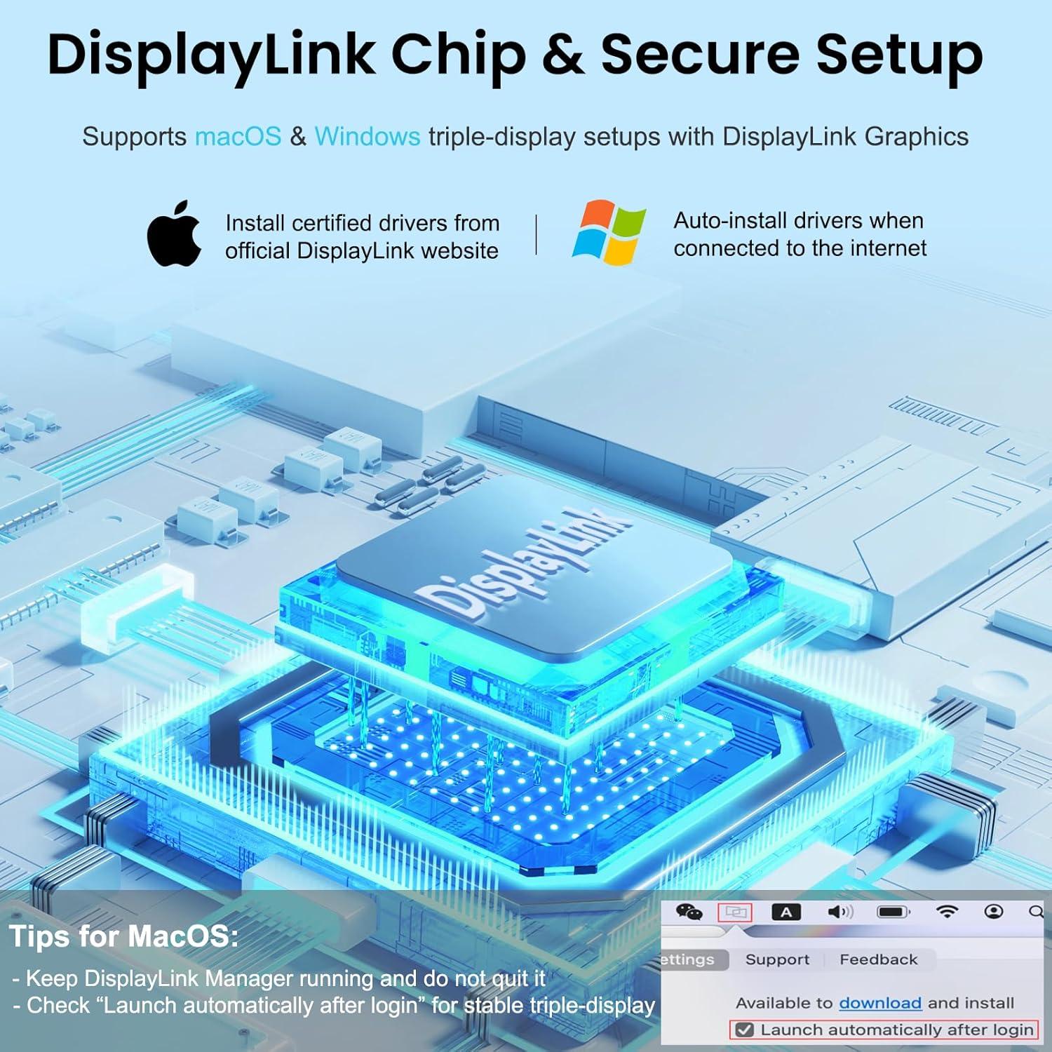 Monitor Doble Portátil GWSGUT 18.5" FHD 1080P 100Hz USB-C