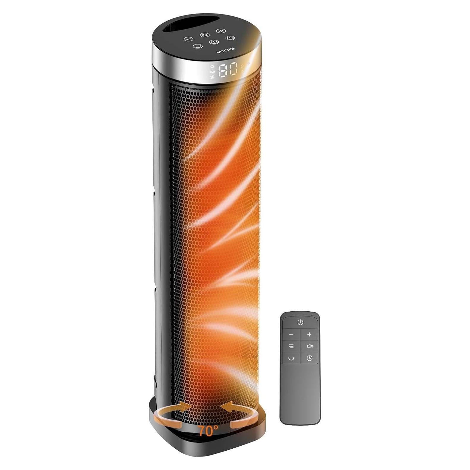 Calefactor Eléctrico de Torre VOCRS 1500W Oscilante 70° 61cm