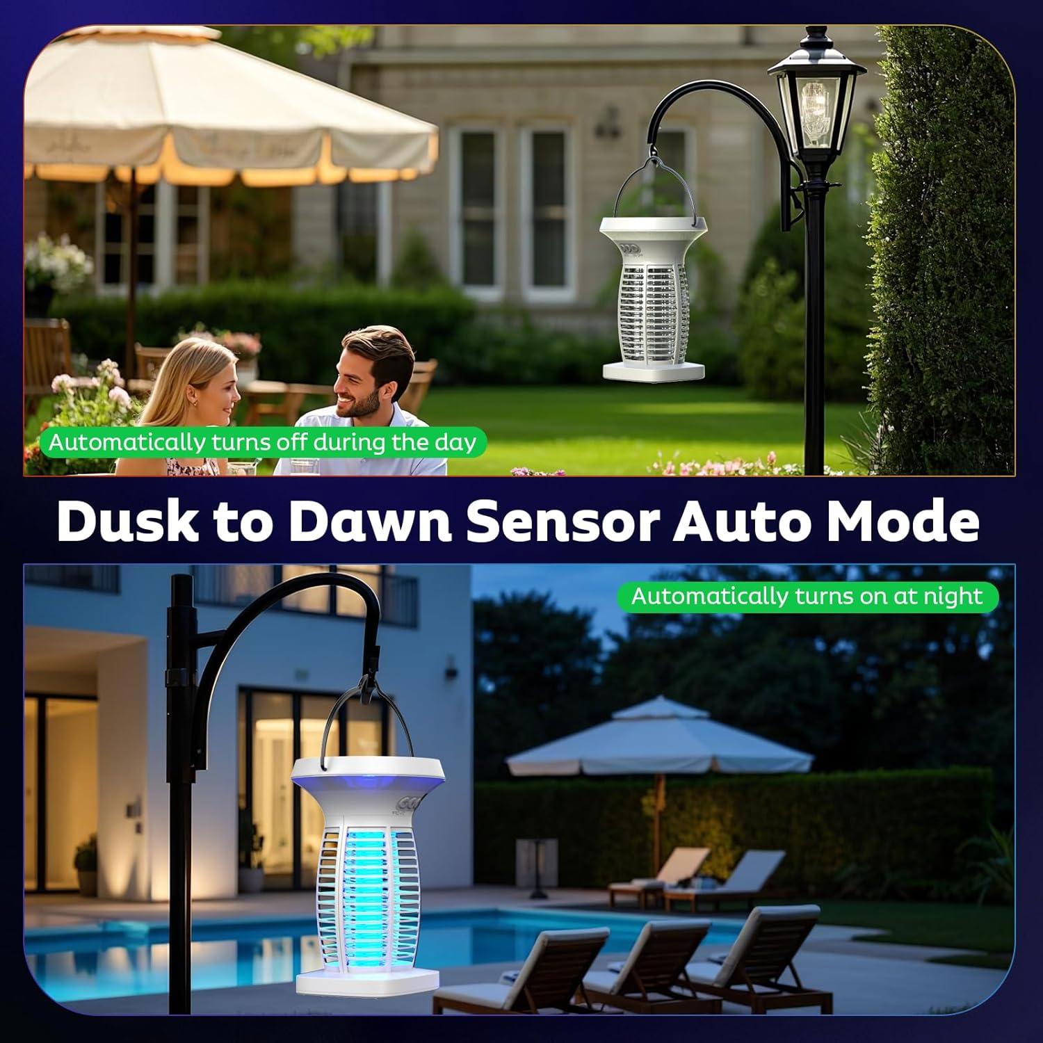 Zapper Solar de Insectos OnBeam 4200V Impermeable Blanco