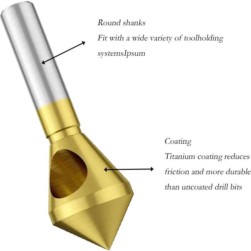 Juego de 4 herramientas de biselado GUDINGHENG 2-20mm Titanio